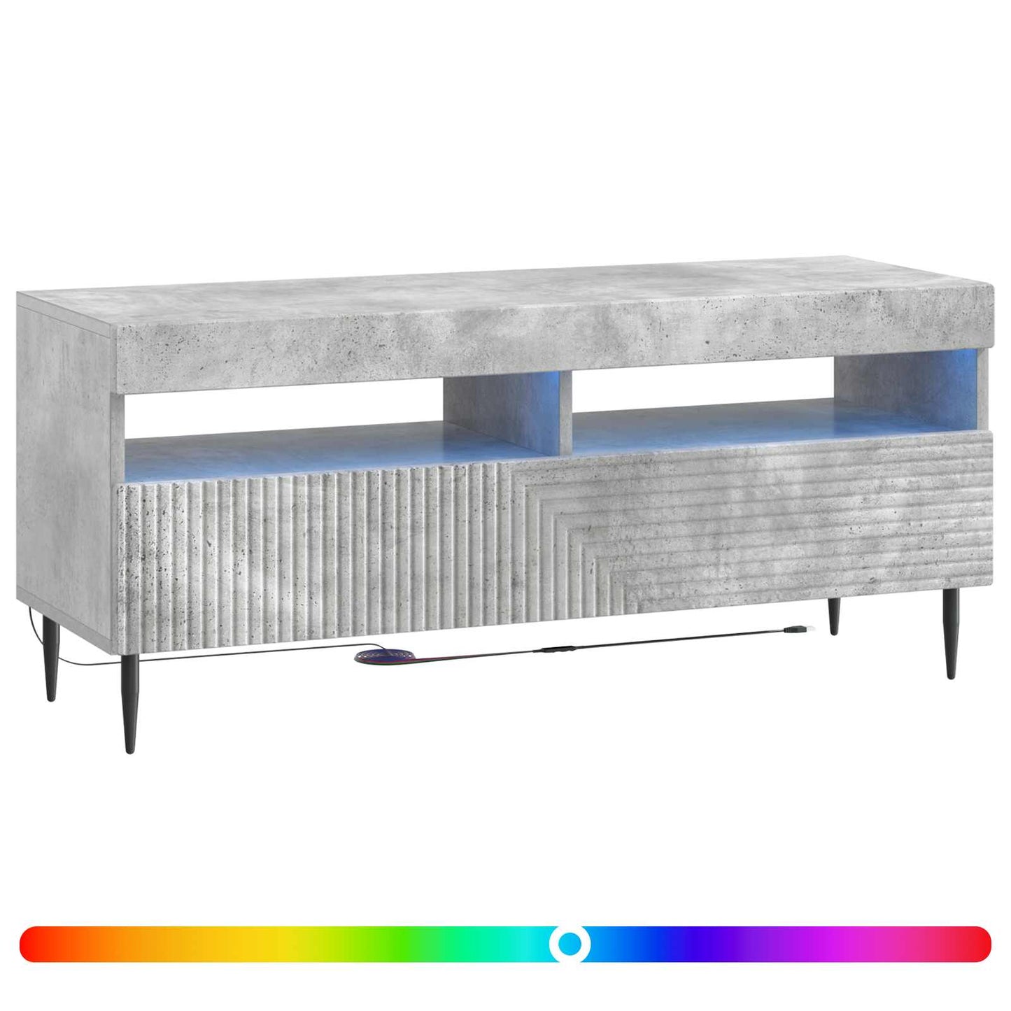 LED-TV-Schrank Betongrau Holzwerkstoff