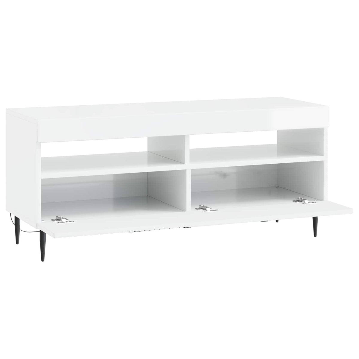 LED-TV-Schrank Hochglanz Weiß Holzwerkstoff