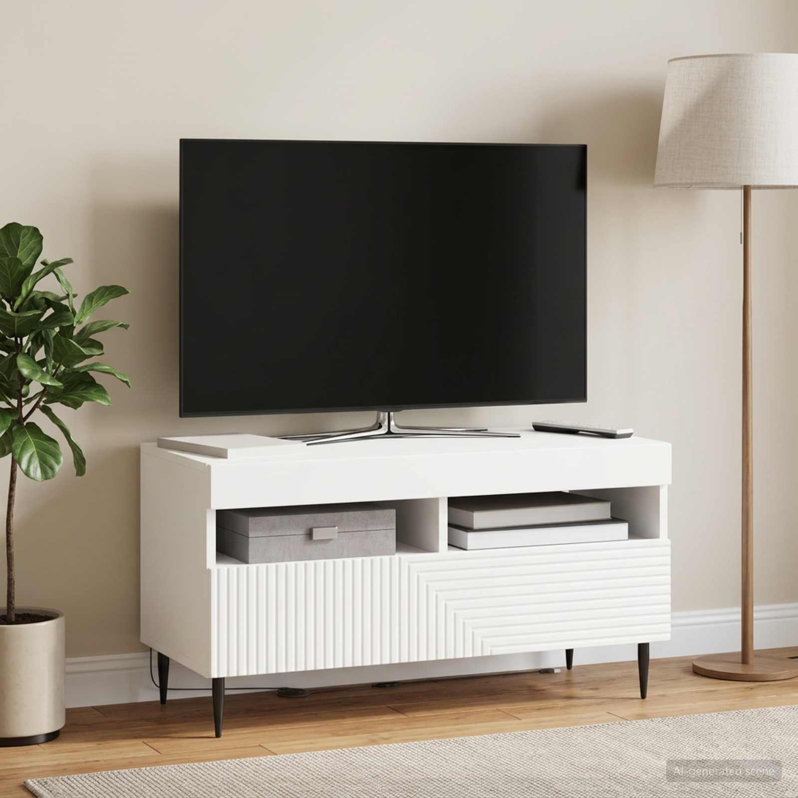 LED-TV-Schrank Weiß Holzwerkstoff