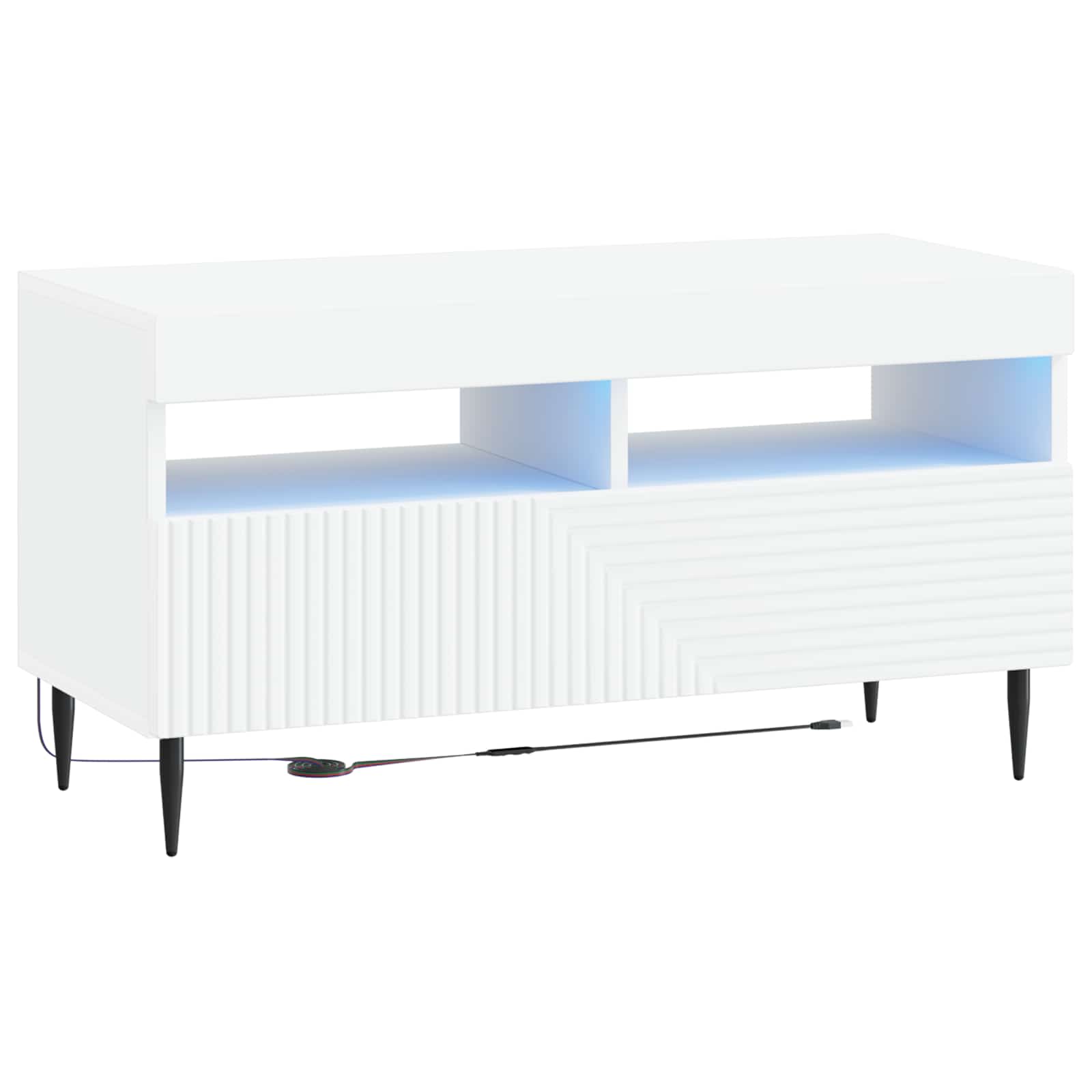 LED-TV-Schrank Weiß Holzwerkstoff