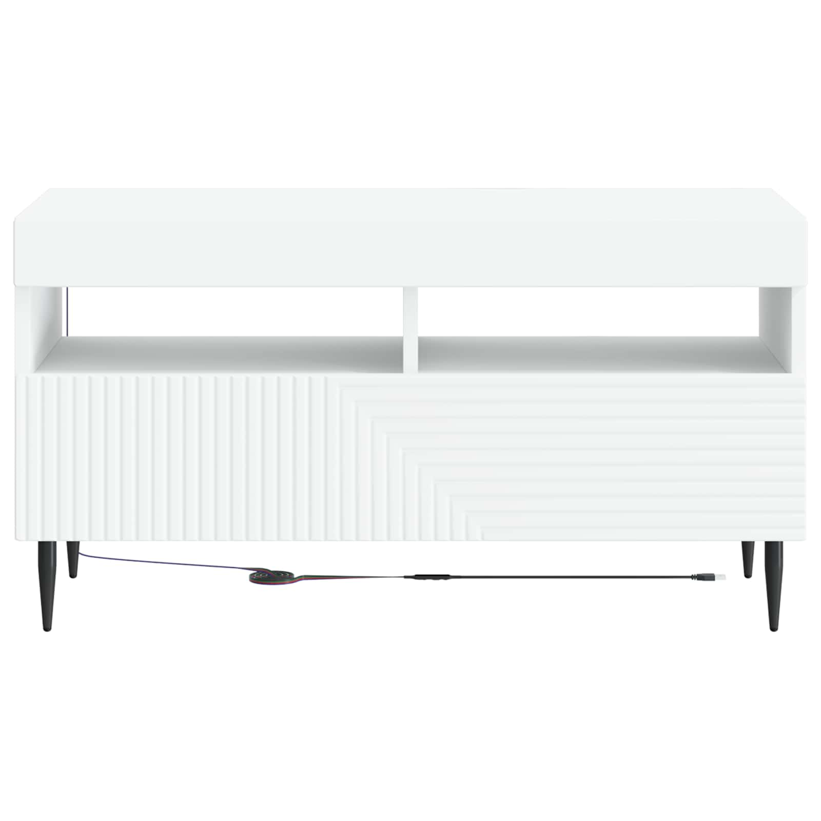 LED-TV-Schrank Weiß Holzwerkstoff