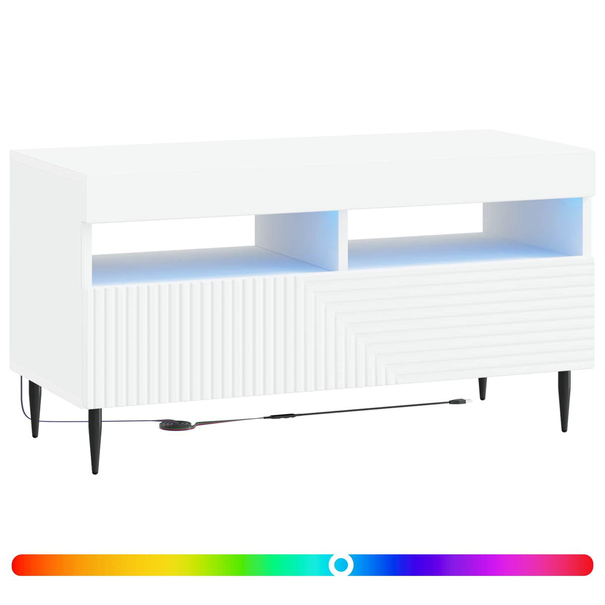 LED-TV-Schrank Weiß Holzwerkstoff
