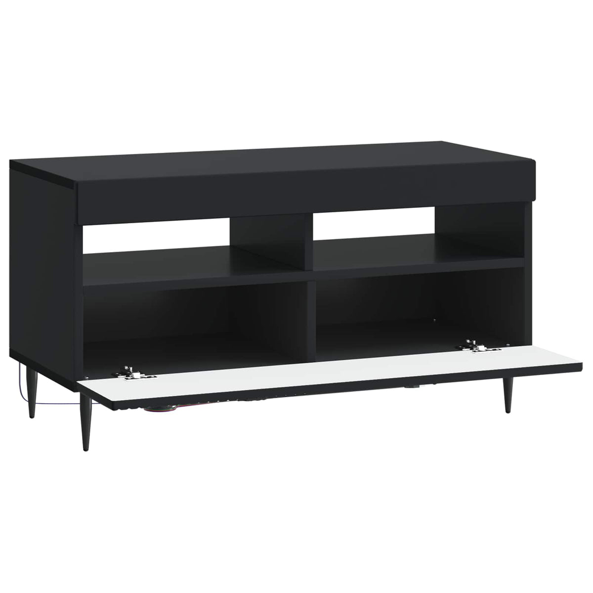 LED-TV-Schrank Schwarz Holzwerkstoff