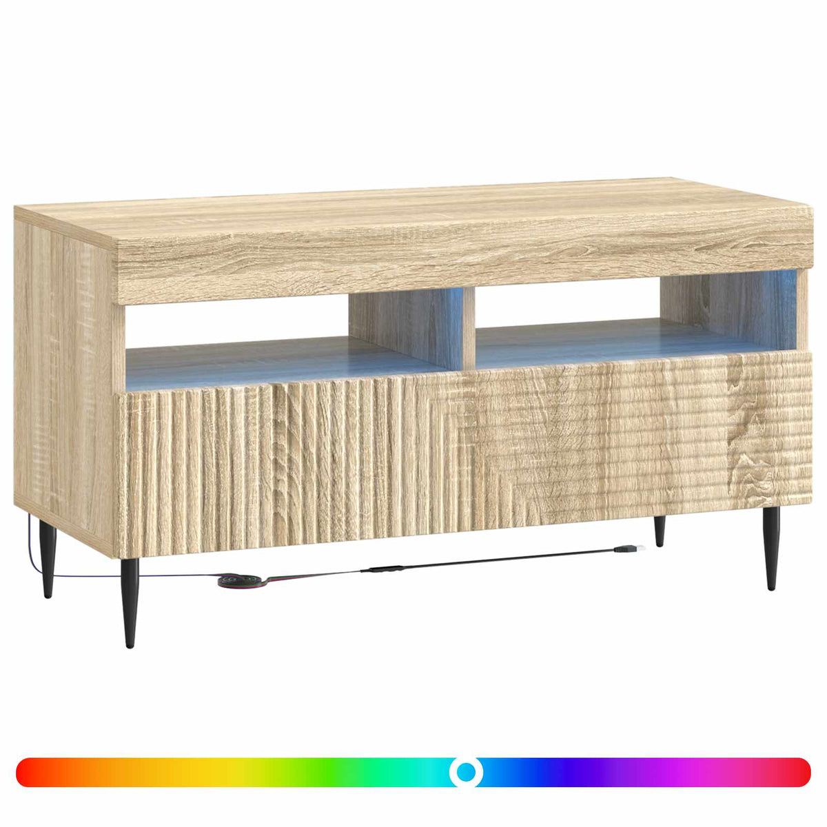 LED-TV-Schrank Sonoma-Eiche Holzwerkstoff