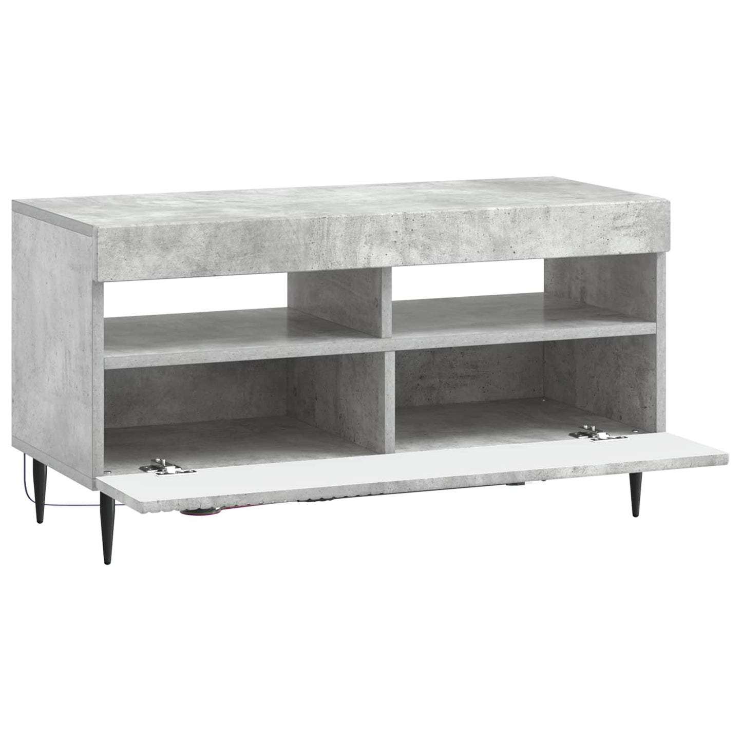 LED-TV-Schrank Betongrau Holzwerkstoff