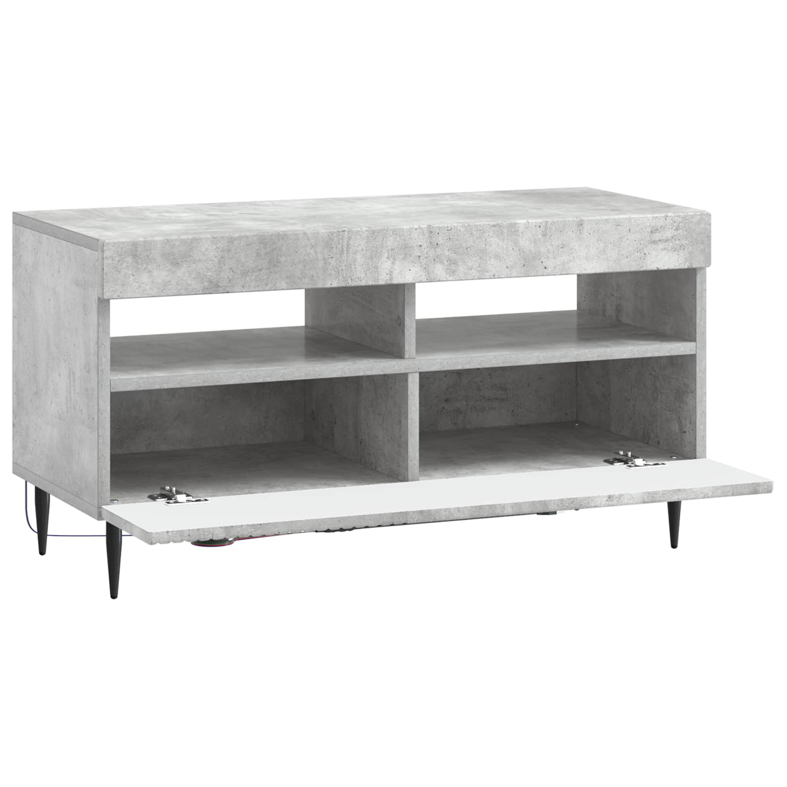 LED-TV-Schrank Betongrau Holzwerkstoff
