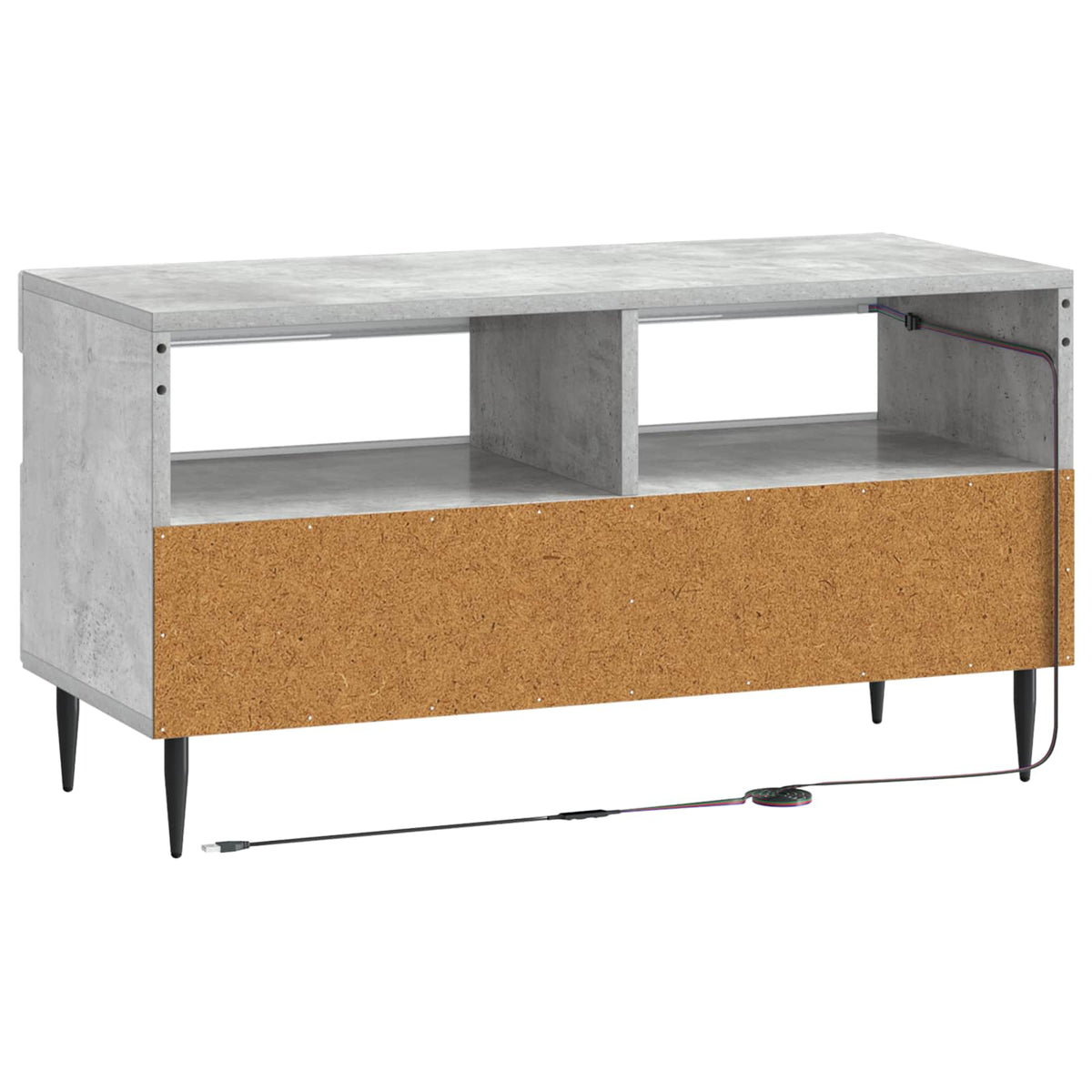 LED-TV-Schrank Betongrau Holzwerkstoff