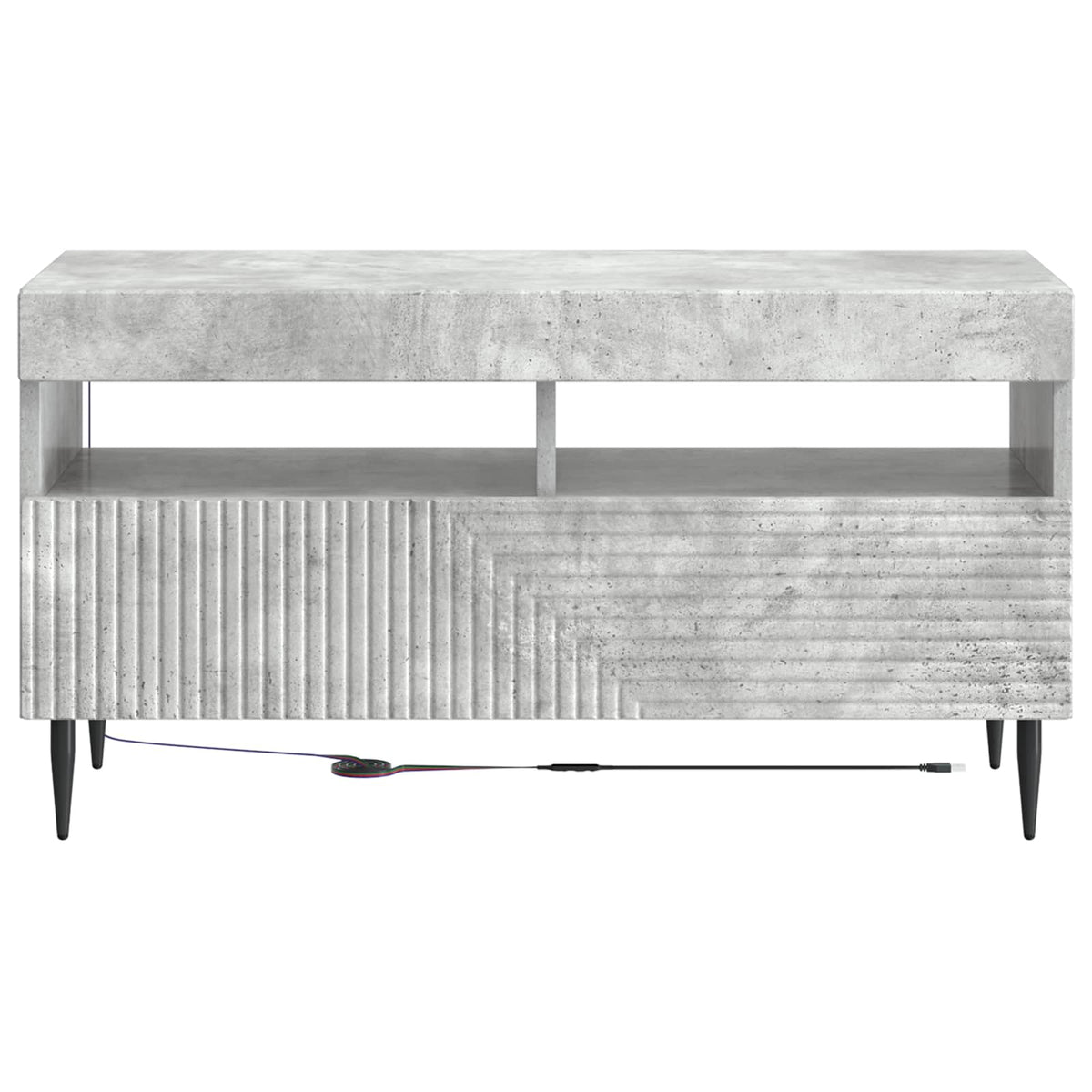 LED-TV-Schrank Betongrau Holzwerkstoff