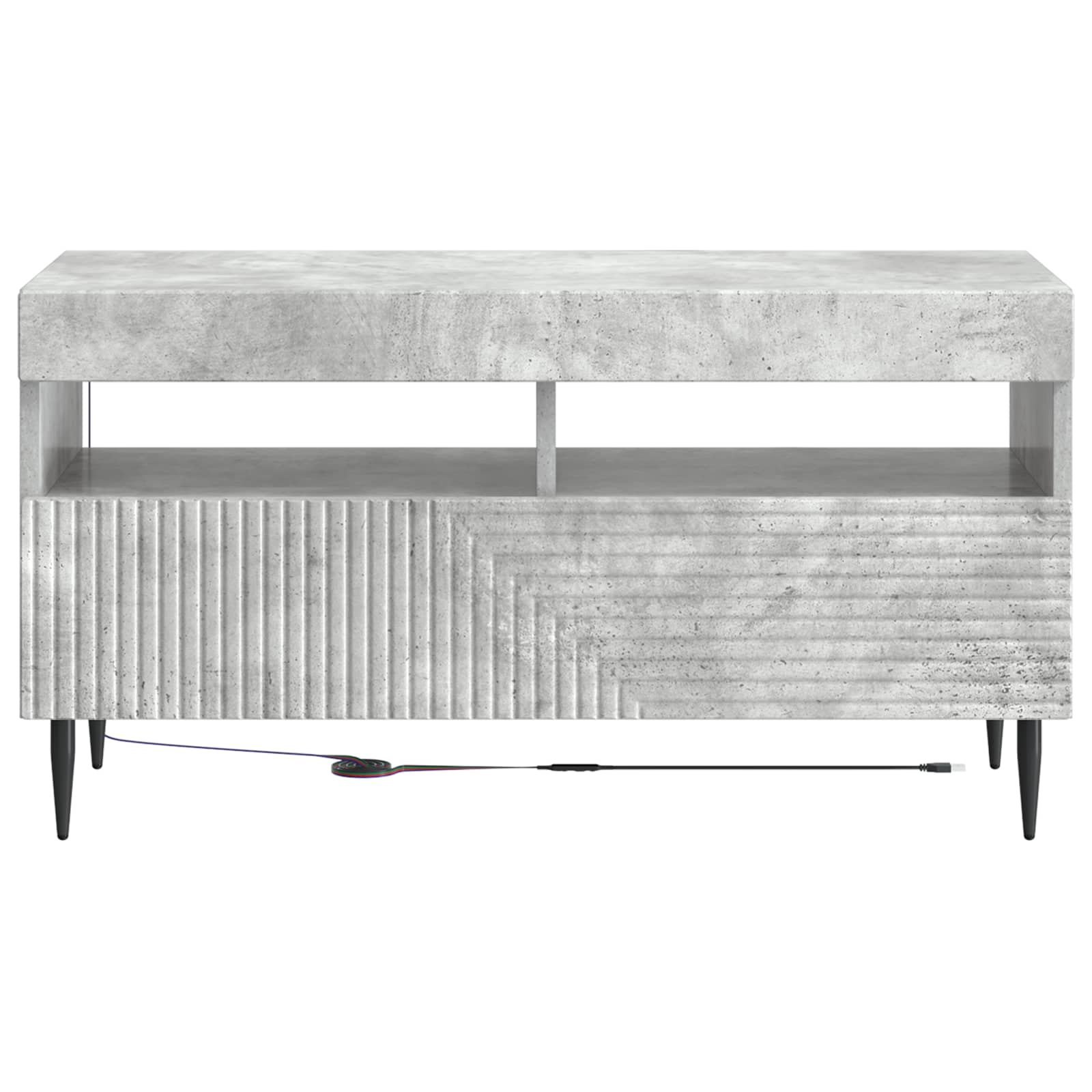 LED-TV-Schrank Betongrau Holzwerkstoff