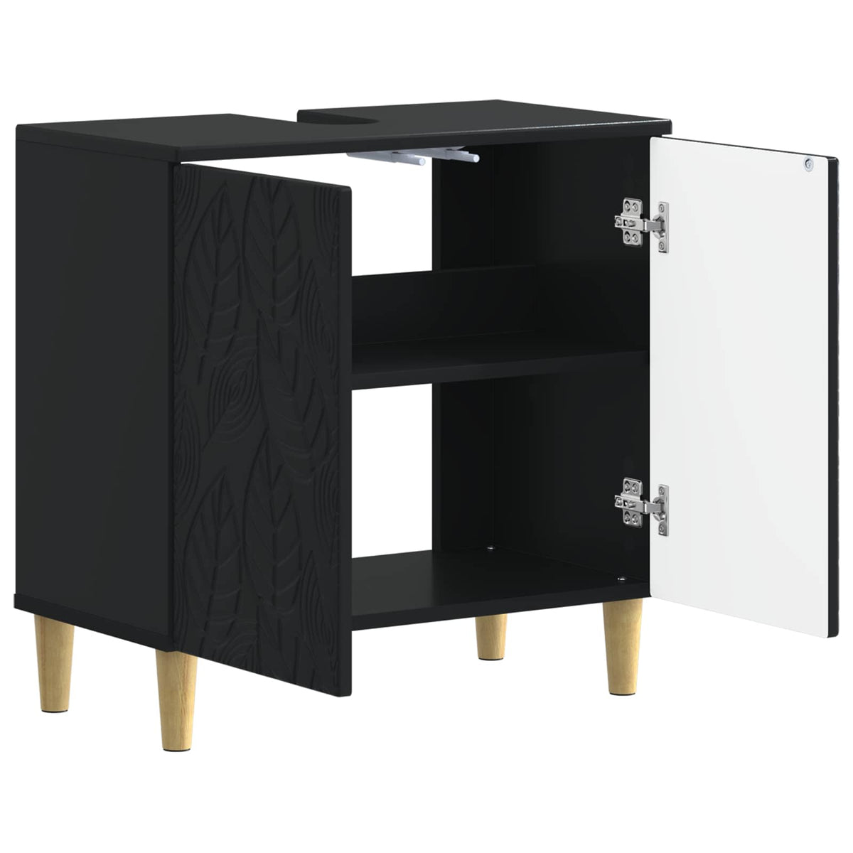 Waschbeckenschrank DELFT Schwarz 59,5 x 31,5 x 59 cm