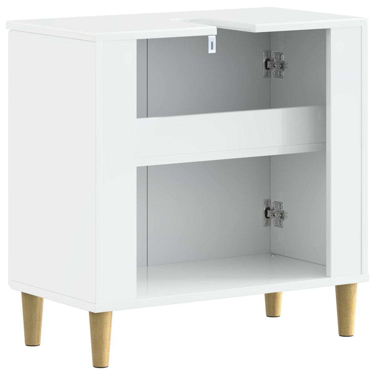 Waschbeckenschrank DELFT Hochglanz Weiß 59,5 x 31,5 x 59 cm