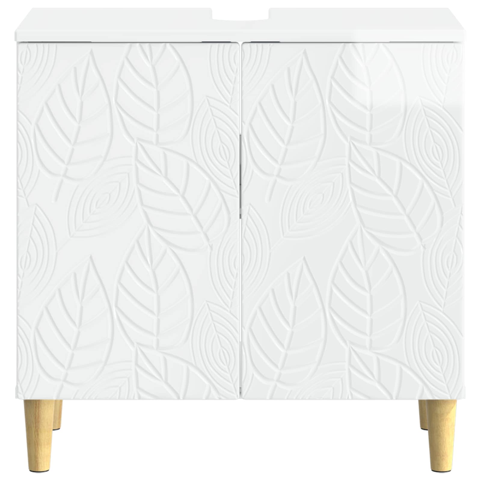 Waschbeckenschrank DELFT Hochglanz Weiß 59,5 x 31,5 x 59 cm