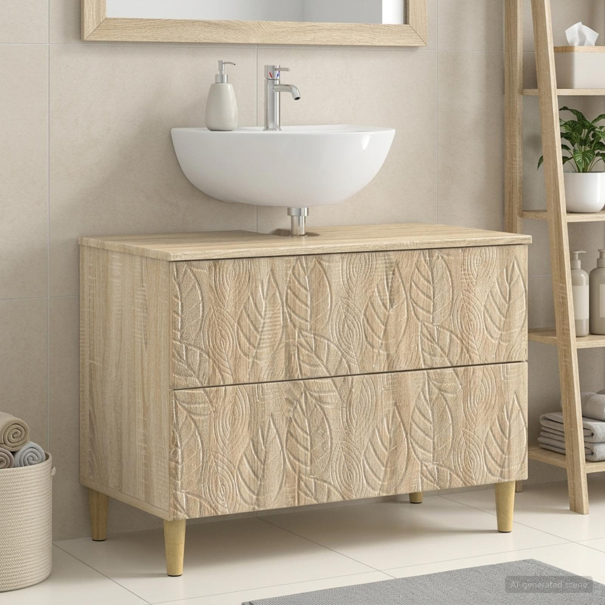 Waschbeckenschrank DELFT Sonoma-Eiche 82 x 41 x 59 cm