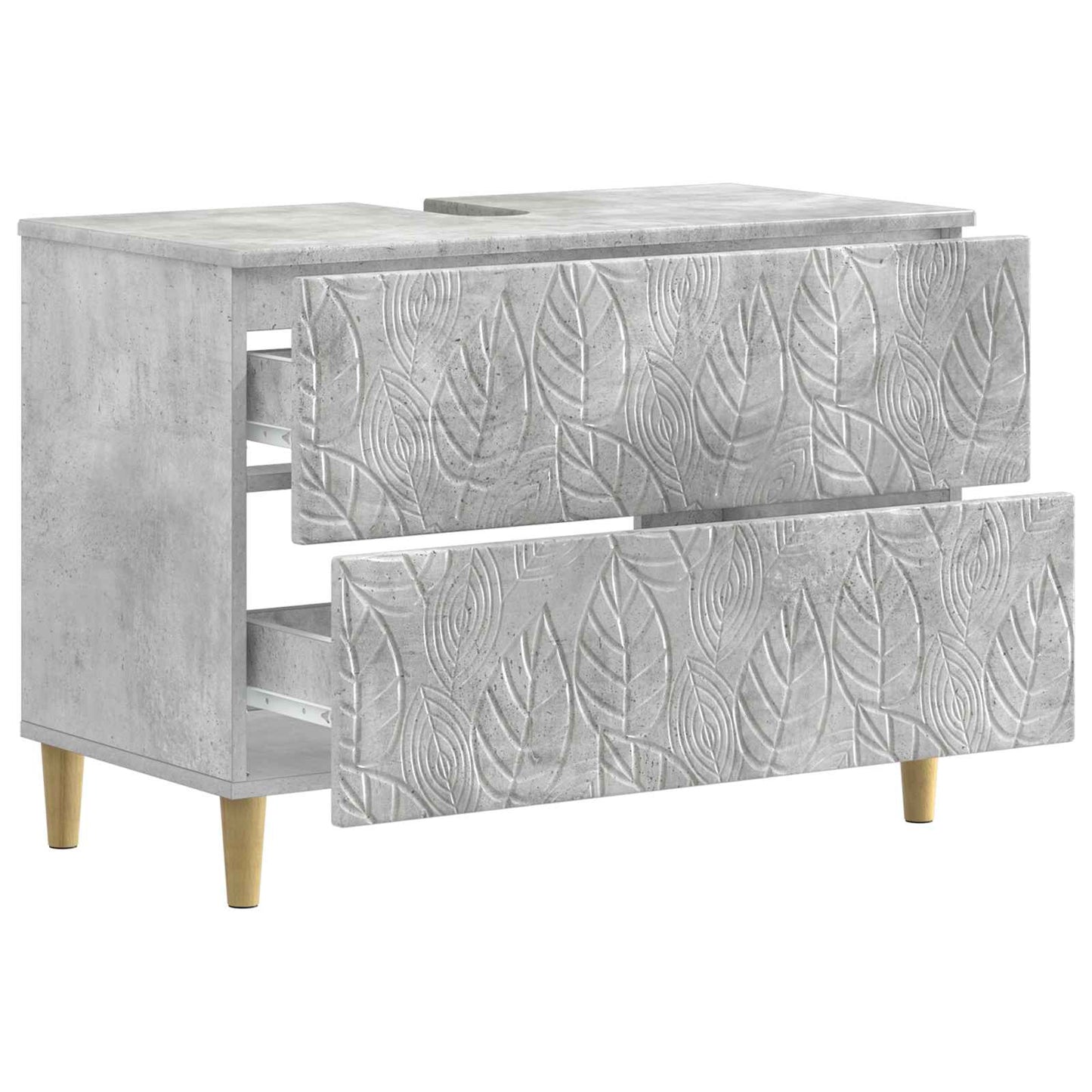 Waschbeckenschrank DELFT Betongrau 82 x 41 x 59 cm