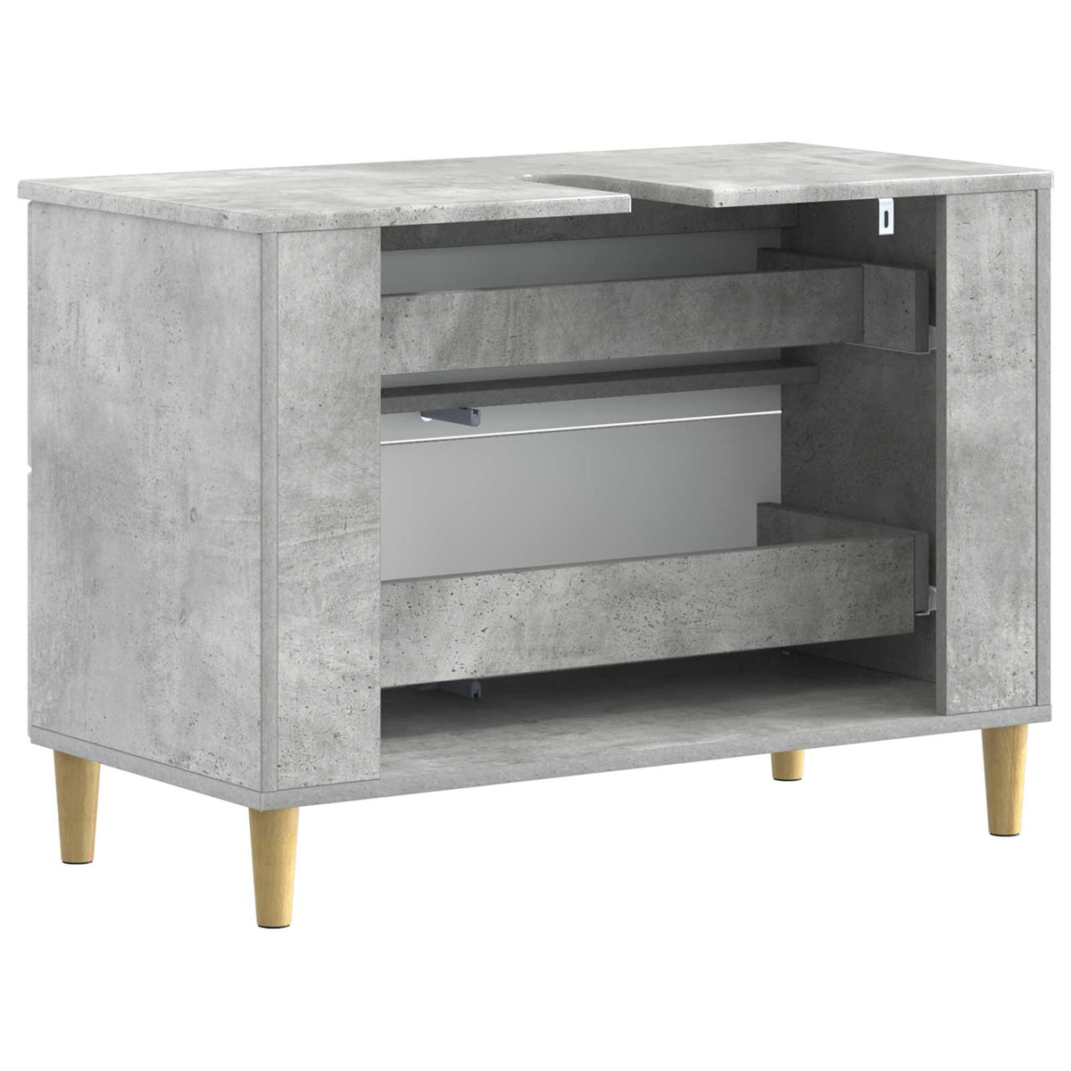 Waschbeckenschrank DELFT Betongrau 82 x 41 x 59 cm