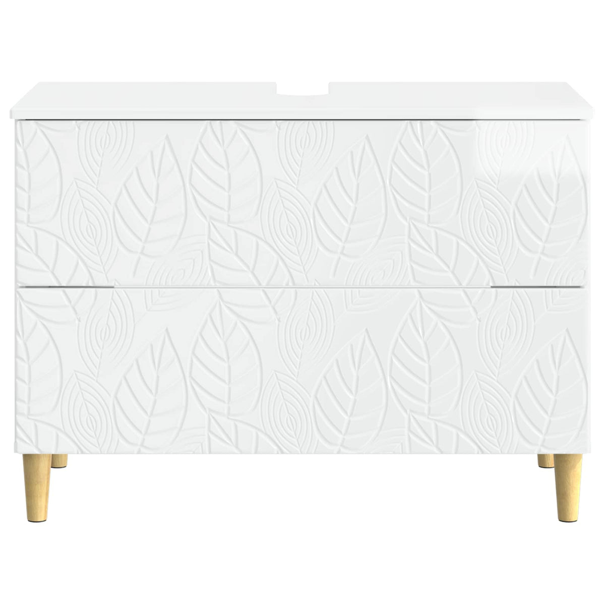 Waschbeckenschrank DELFT Hochglanz Weiß 82 x 41 x 59 cm