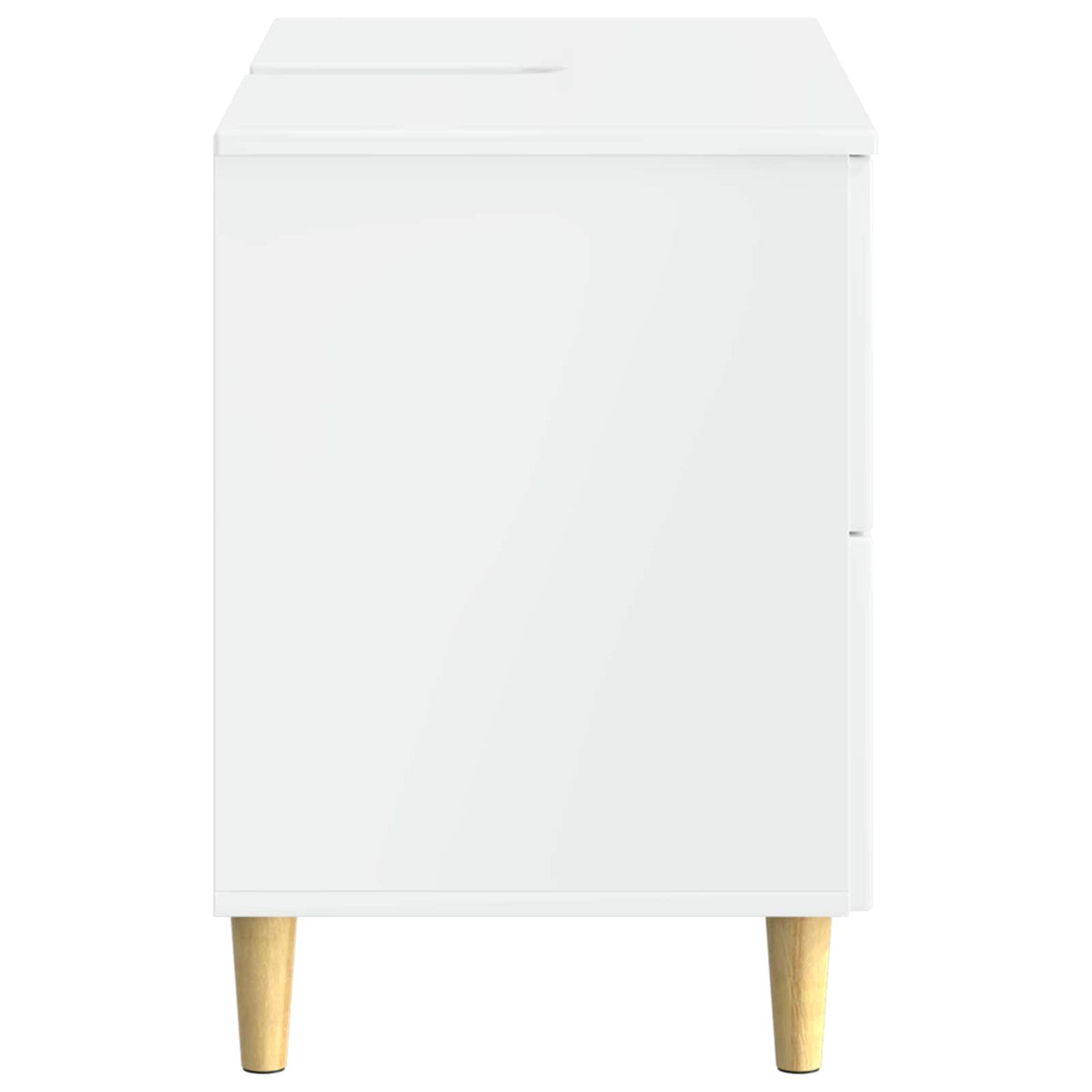 Waschbeckenschrank DELFT Hochglanz Weiß 82 x 41 x 59 cm