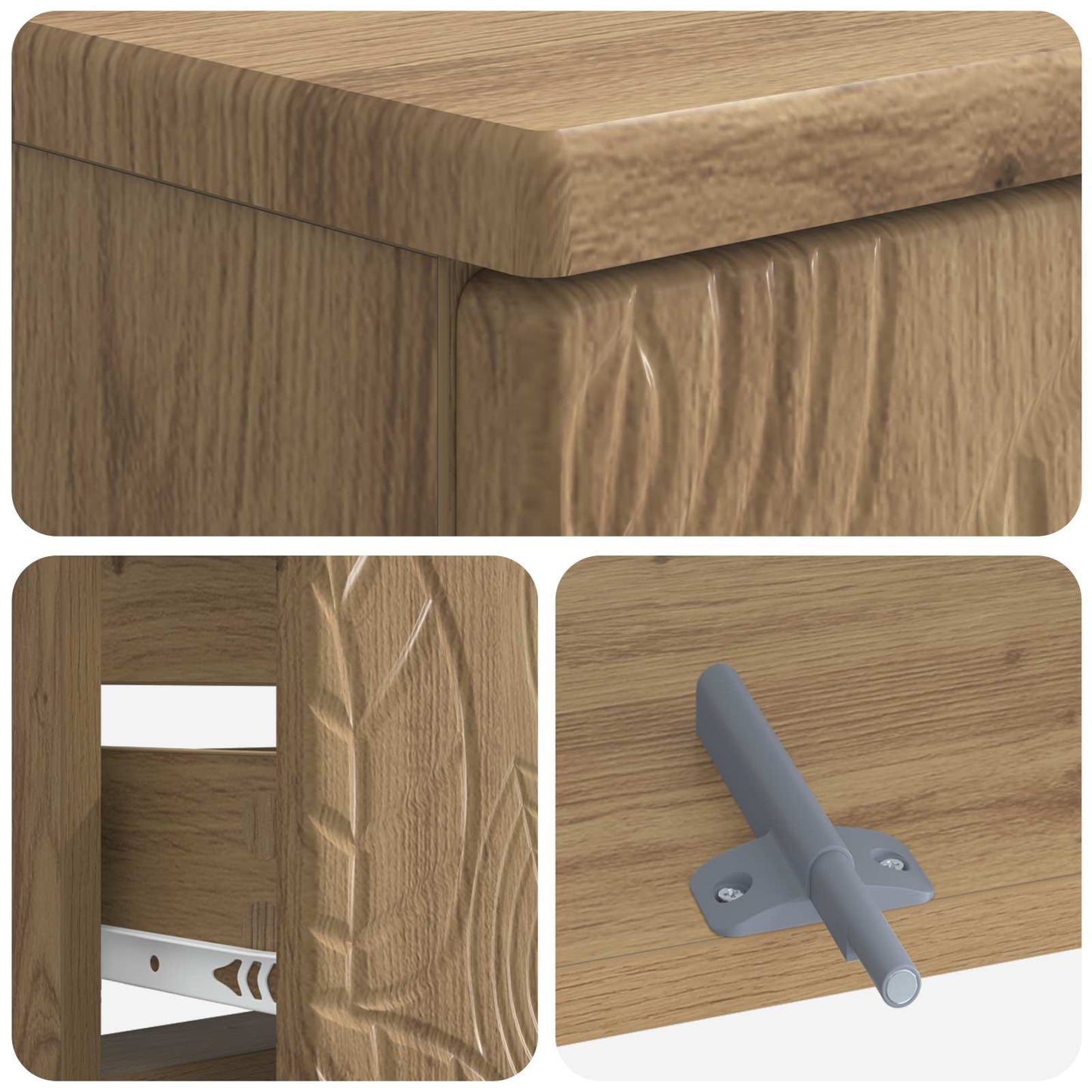 Waschbeckenschrank DELFT Artisan-Eiche 82 x 41 x 59 cm
