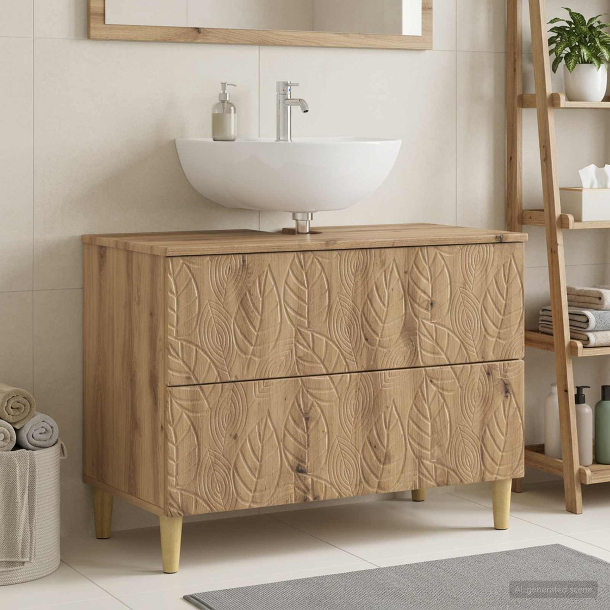 Waschbeckenschrank DELFT Artisan-Eiche 82 x 41 x 59 cm