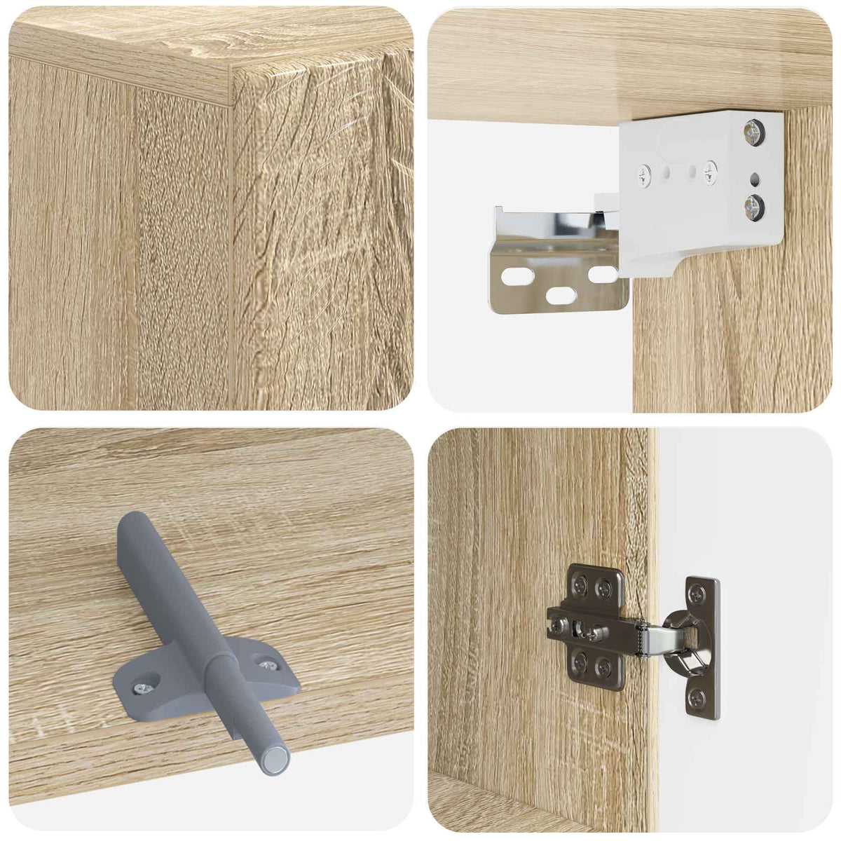 Badezimmer-Wandschrank DELFT Sonoma-Eiche 30 x 31 x 59 cm