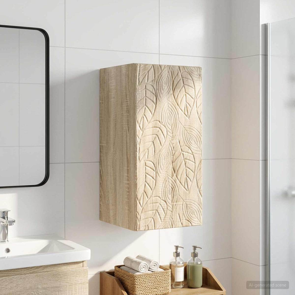 Badezimmer-Wandschrank DELFT Sonoma-Eiche 30 x 31 x 59 cm