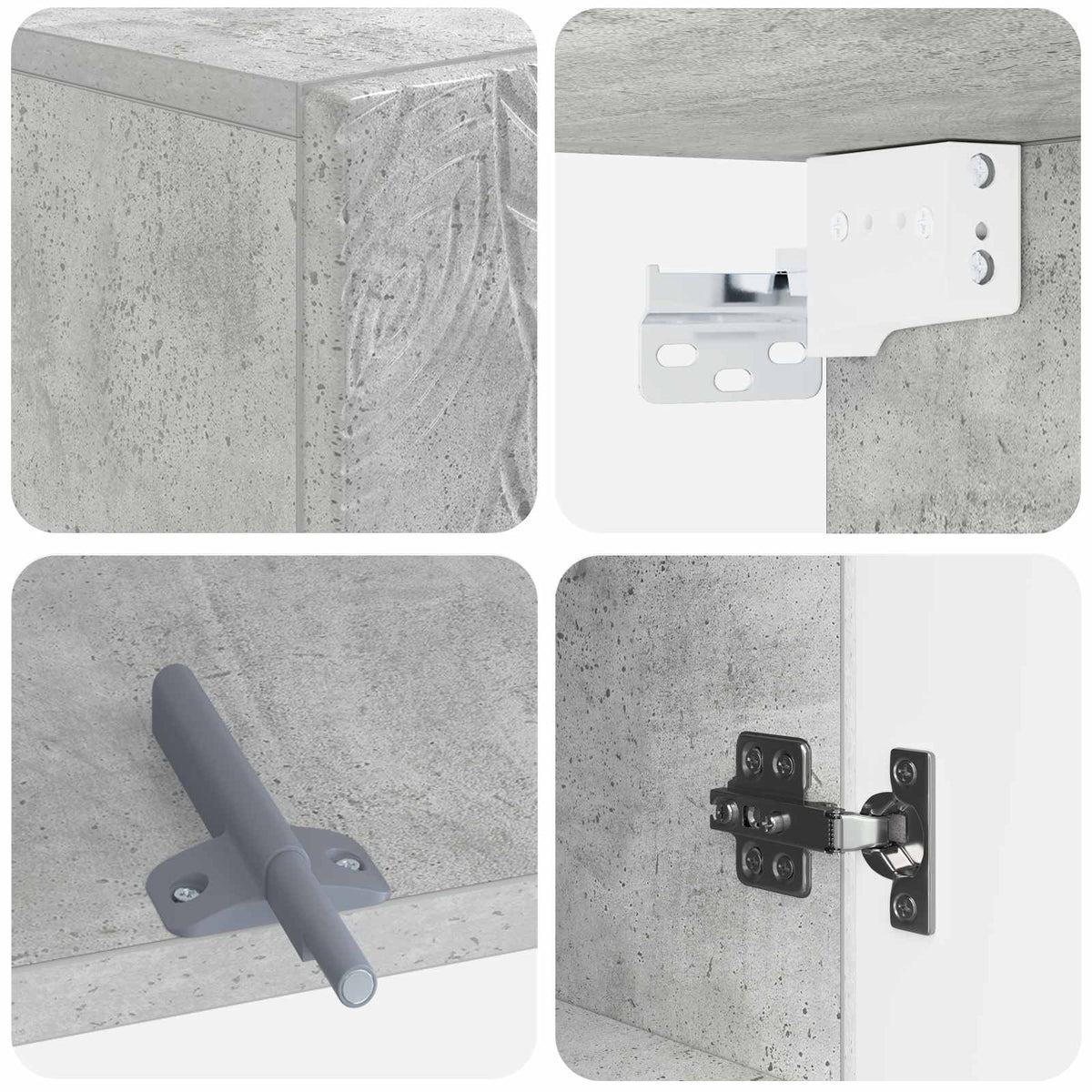 Badezimmer-Wandschrank DELFT Betongrau 30 x 31 x 59 cm