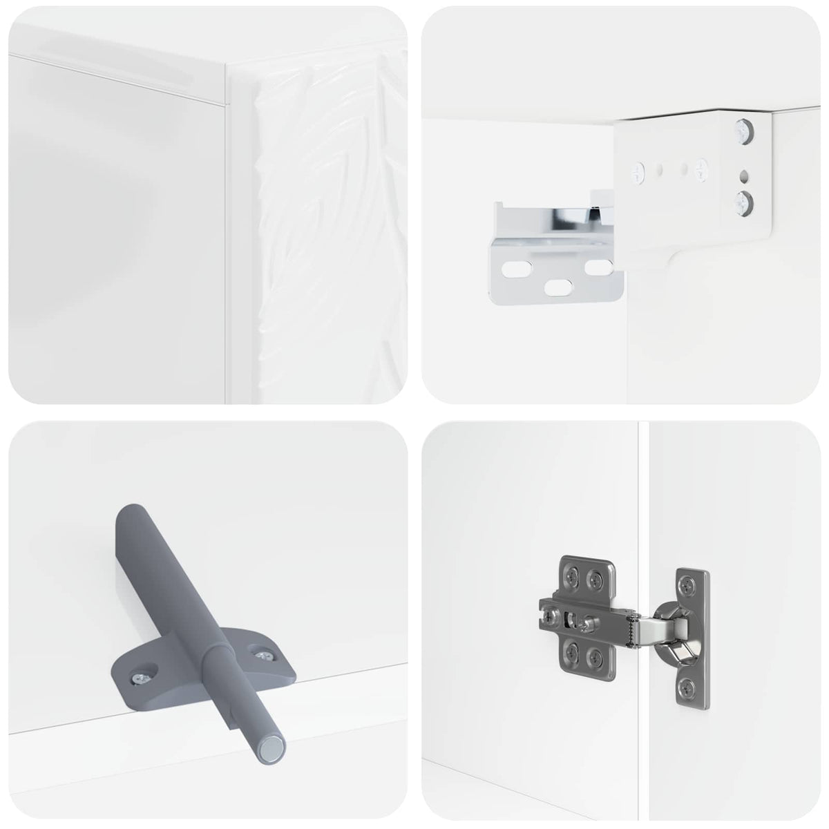 Badezimmer-Wandschrank DELFT Hochglanz Weiß 30 x 31 x 59 cm