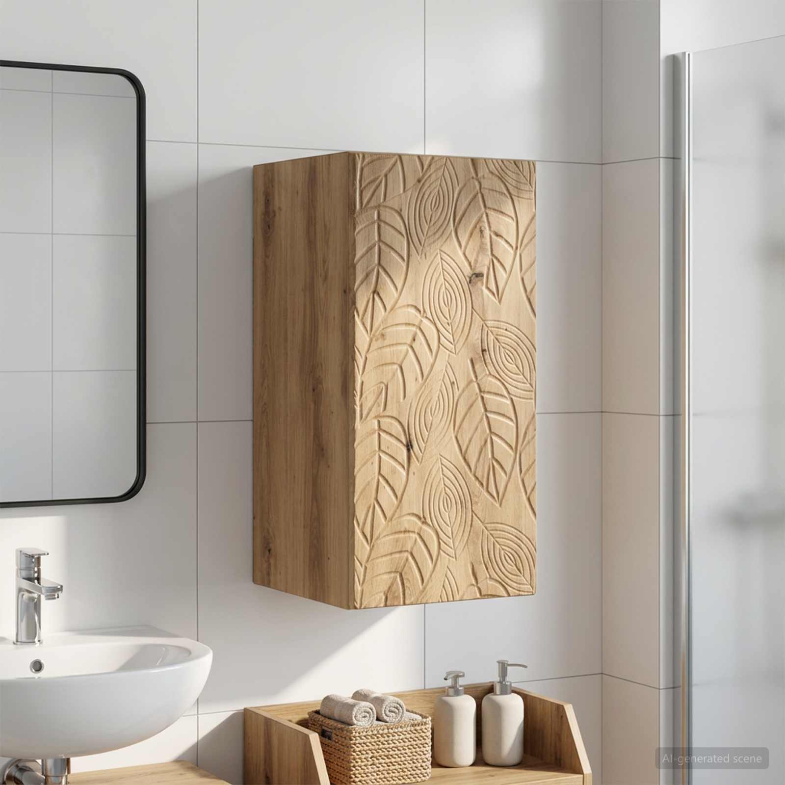 Badezimmer-Wandschrank DELFT Artisan-Eiche 30 x 31 x 59 cm