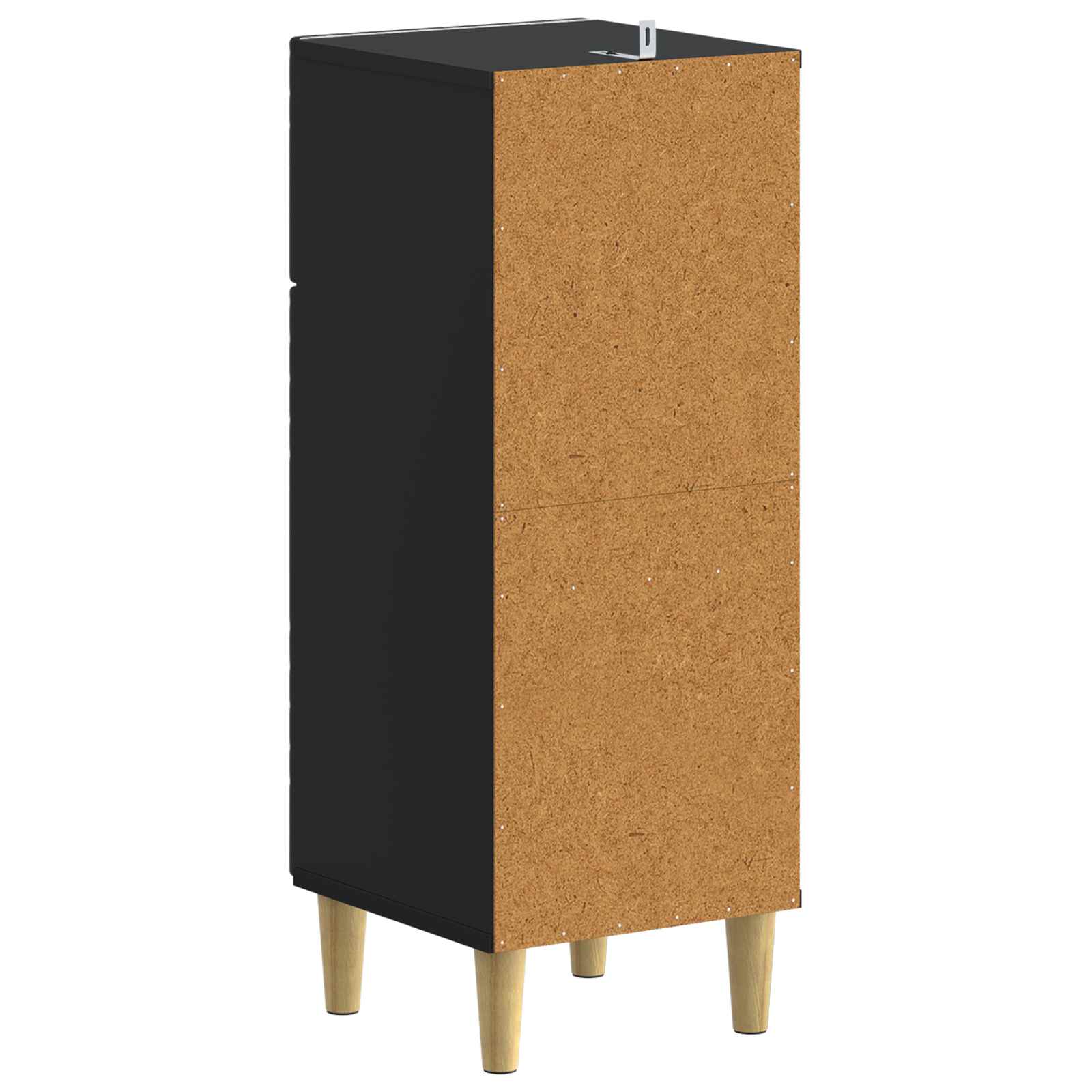 Badezimmer Aufbewahrungsschrank DELFT Schwarz 30 x 31 x 80 cm