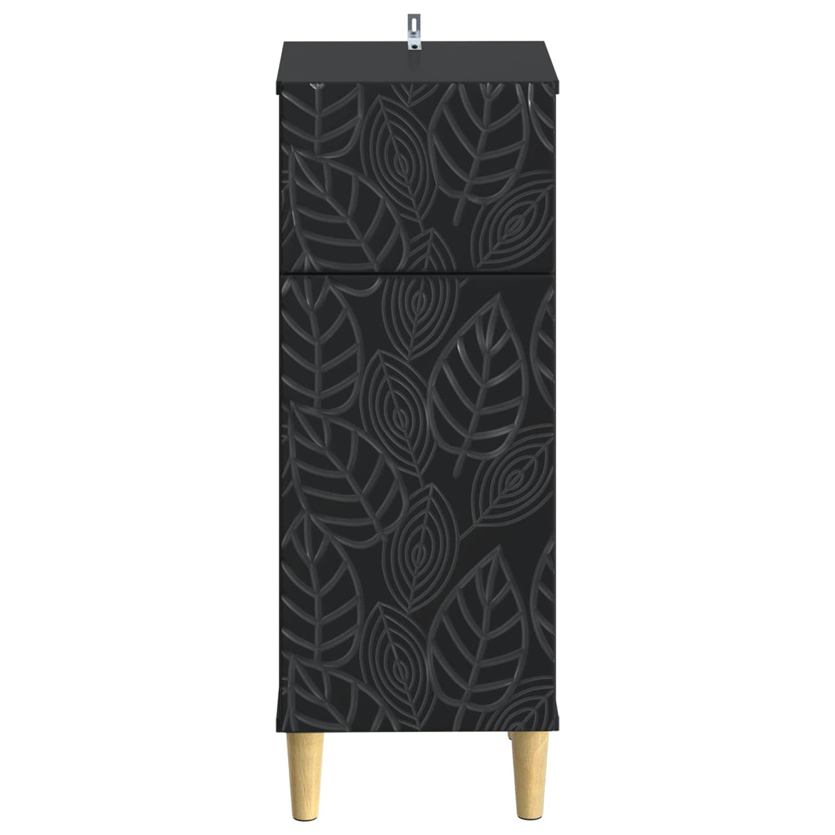 Badezimmer Aufbewahrungsschrank DELFT Schwarz 30 x 31 x 80 cm