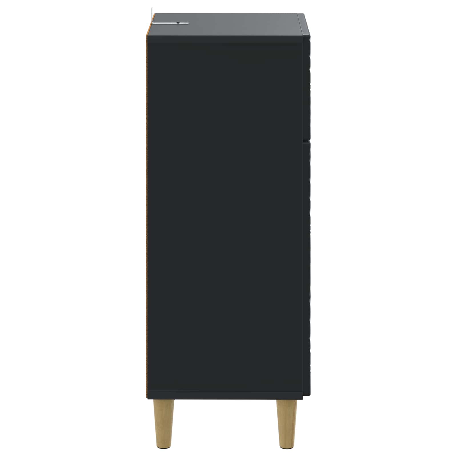 Badezimmer Aufbewahrungsschrank DELFT Schwarz 30 x 31 x 80 cm