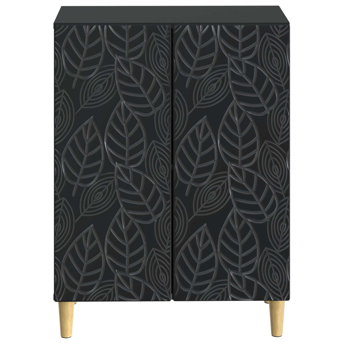 Badezimmer Aufbewahrungsschrank DELFT Schwarz 59,5 x 31 x 80 cm