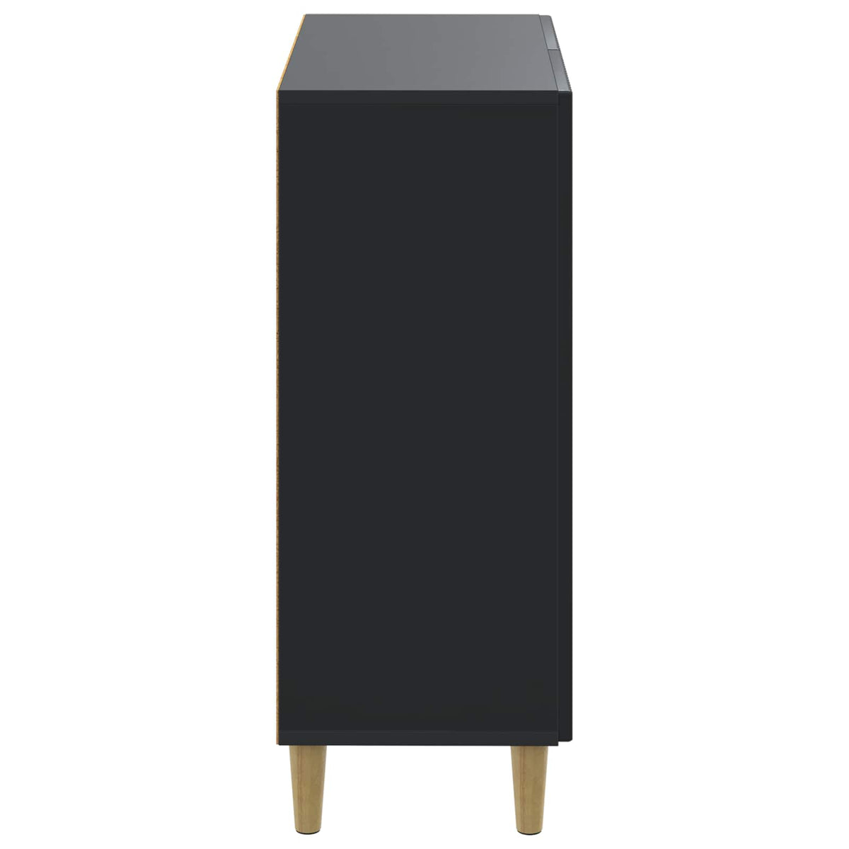 Badezimmer Aufbewahrungsschrank DELFT Schwarz 59,5 x 31 x 80 cm