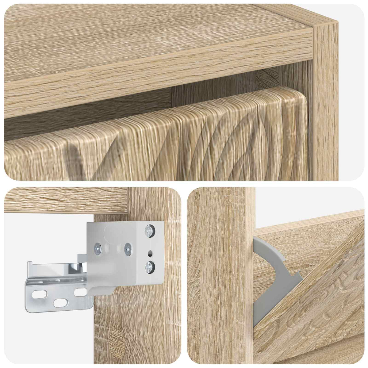 Wandmontierter Schuhschrank DELFT 71 x 17 x 86 cm Holzwerkstoff