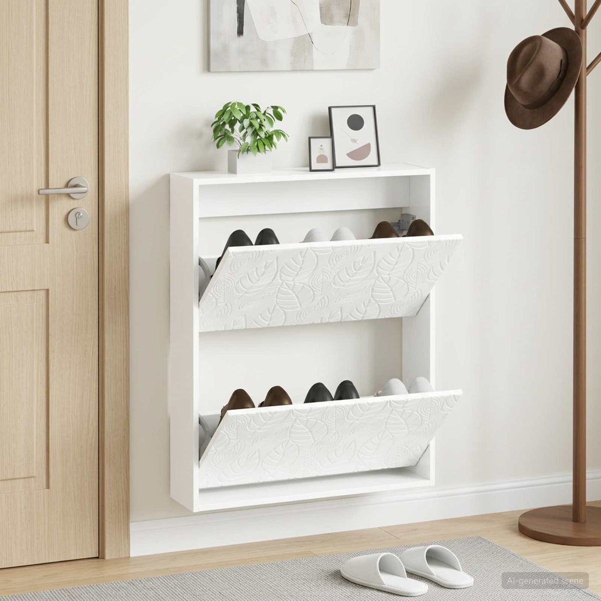 Wandmontierter Schuhschrank DELFT 71 x 17 x 86 cm Holzwerkstoff