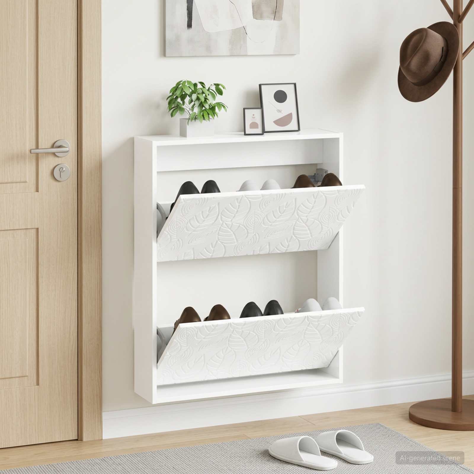 Wandmontierter Schuhschrank DELFT 71 x 17 x 86 cm Holzwerkstoff