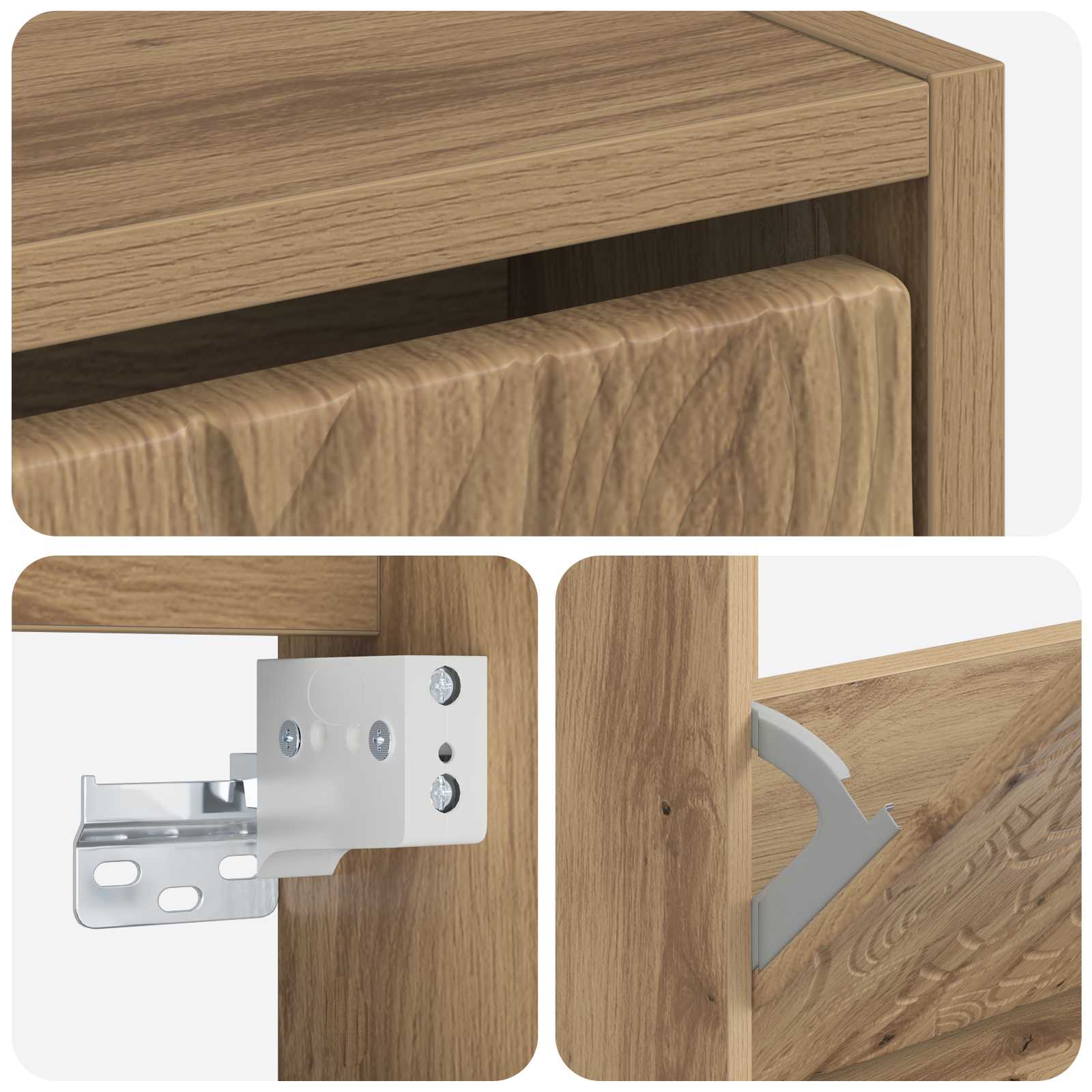 Wandmontierter Schuhschrank DELFT 71 x 17 x 86 cm Holzwerkstoff