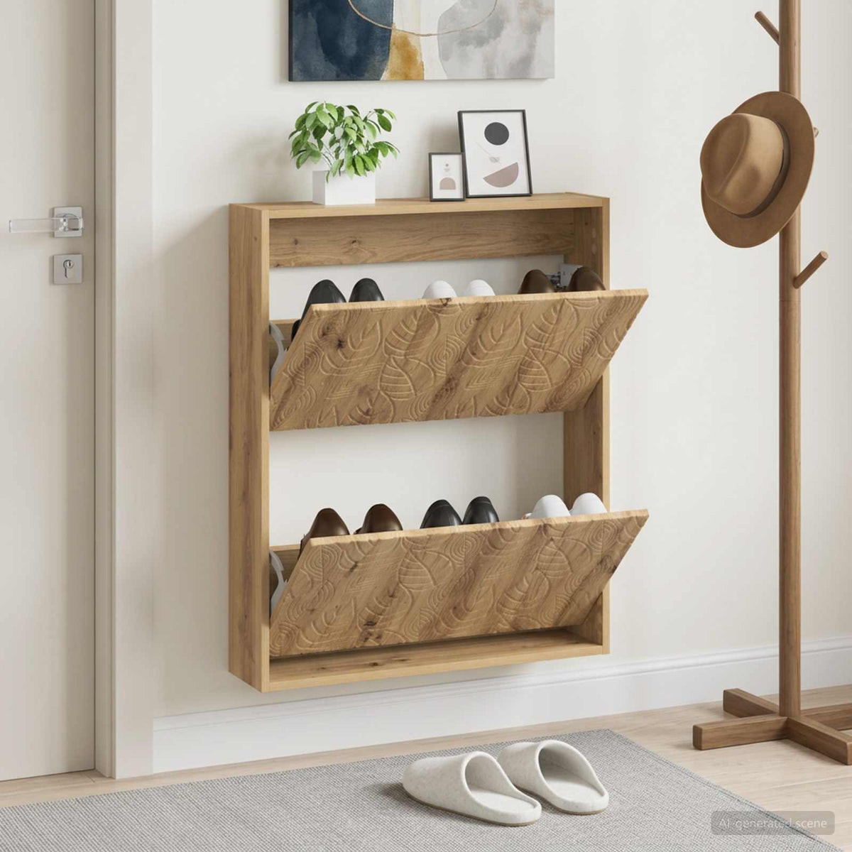 Wandmontierter Schuhschrank DELFT 71 x 17 x 86 cm Holzwerkstoff