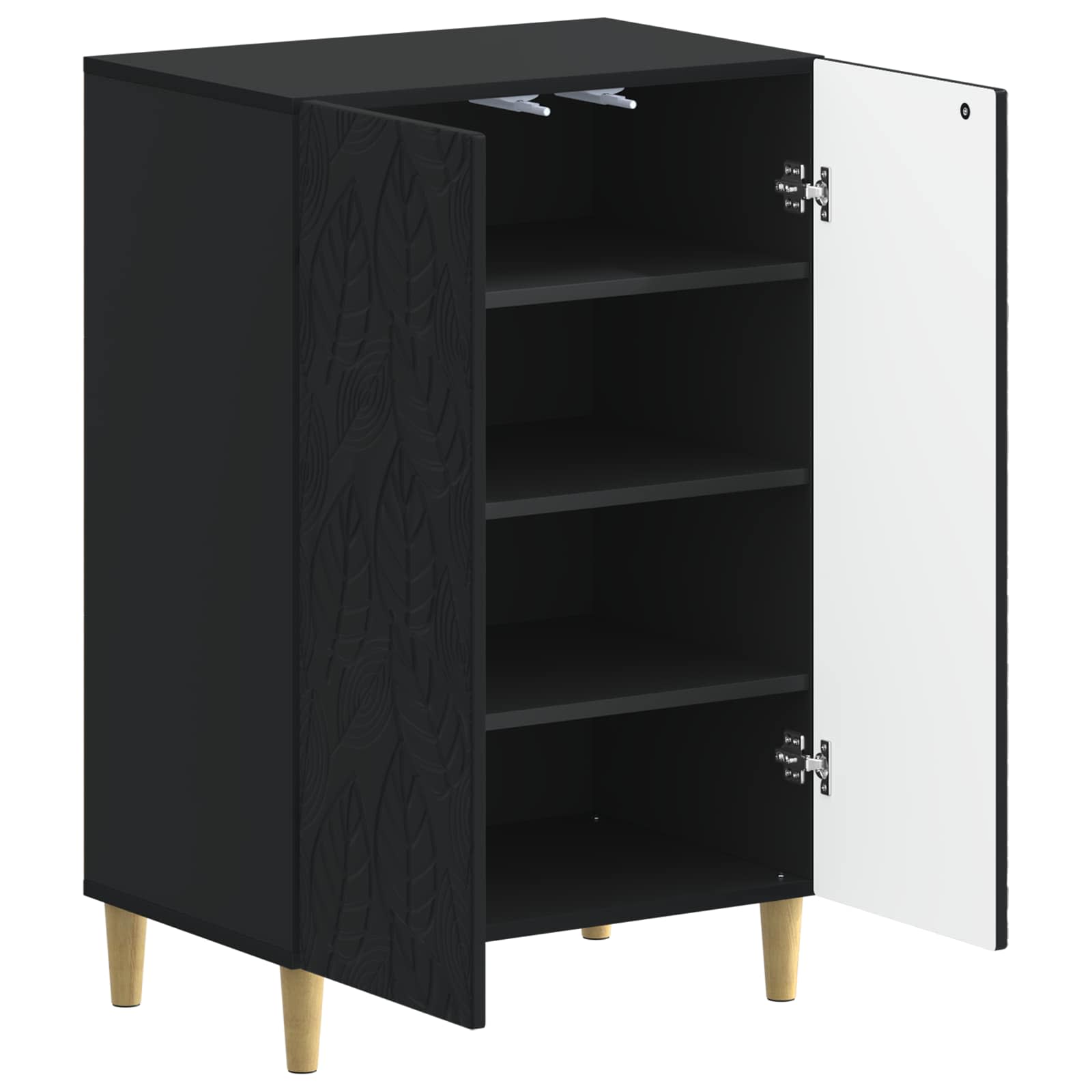 Schuhschrank DELFT 59,5 x 39,5 x 90 cm Holzwerkstoff Schwarz