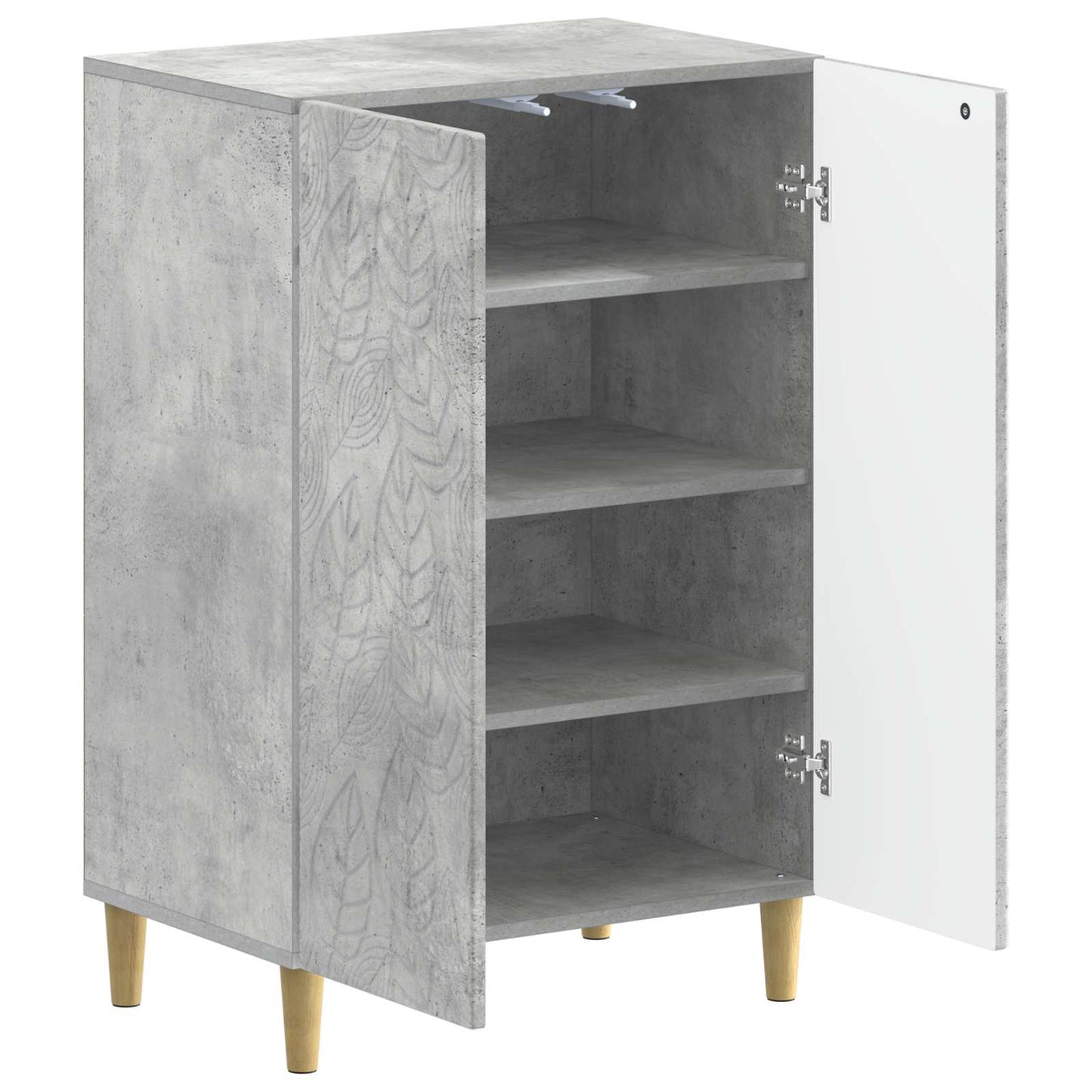 Schuhschrank DELFT 59,5 x 39,5 x 90 cm Holzwerkstoff Betongrau