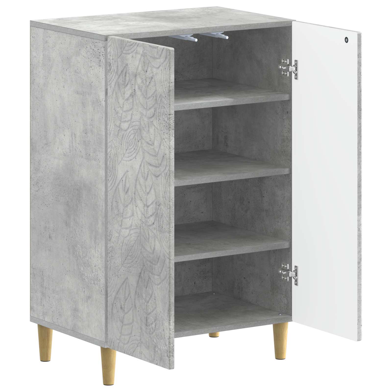 Schuhschrank DELFT 59,5 x 39,5 x 90 cm Holzwerkstoff Betongrau