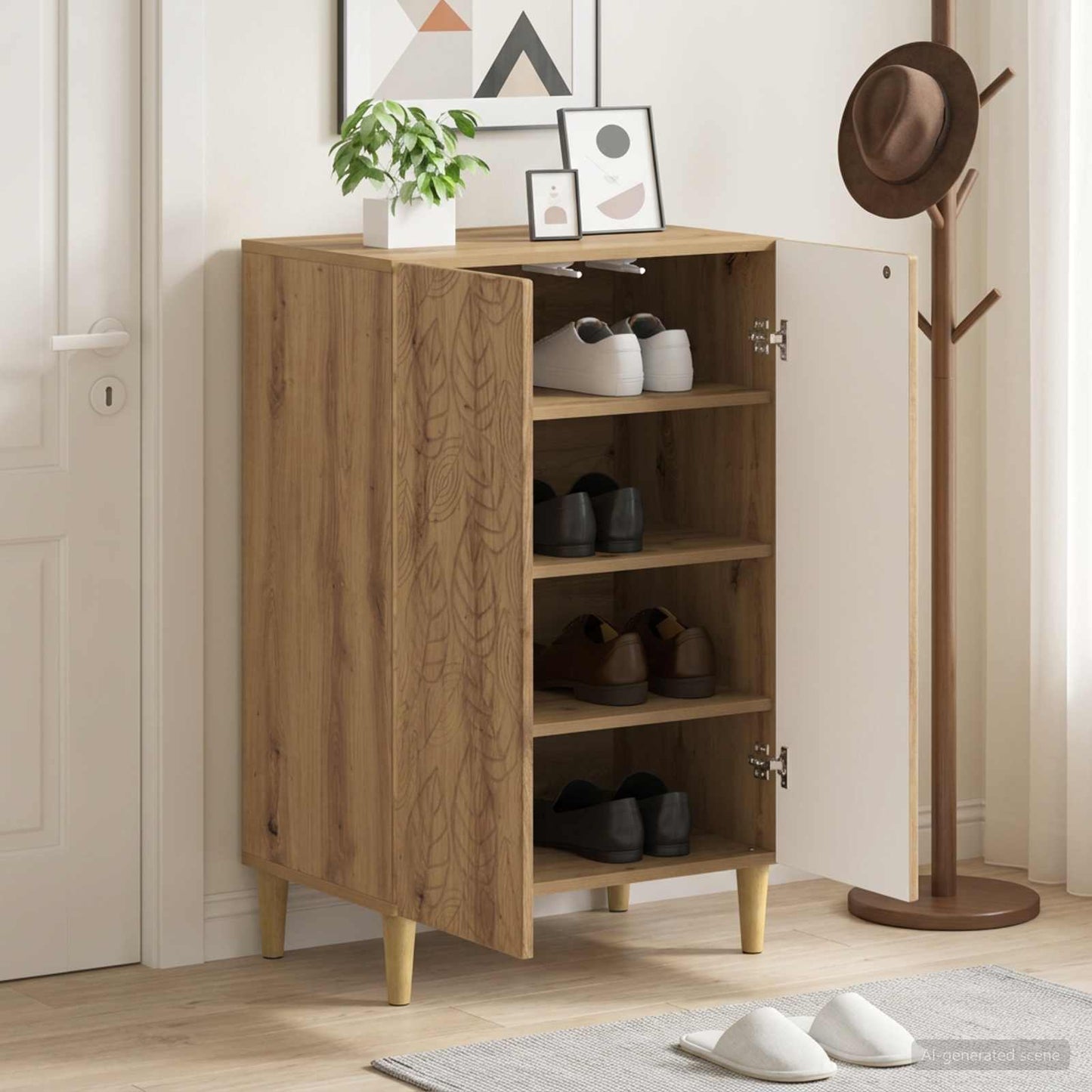 Schuhschrank DELFT 59,5 x 39,5 x 90 cm Holzwerkstoff