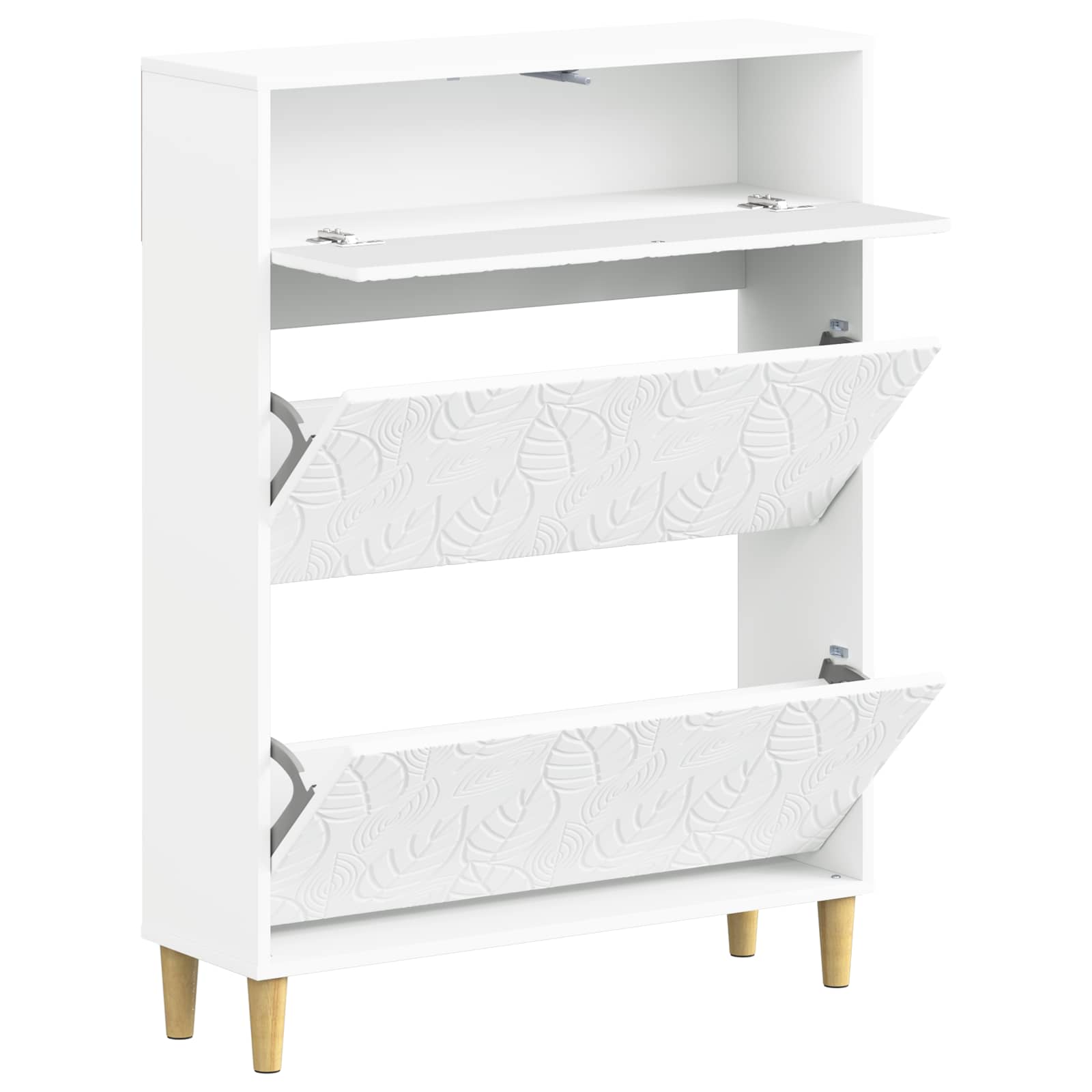 Schuhschrank DELFT 78 x 24 x 103 cm Holzwerkstoff Weiß