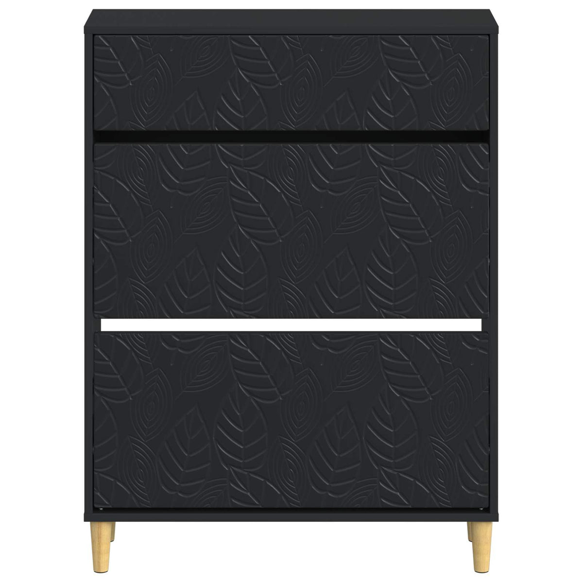 Schuhschrank DELFT 78 x 24 x 103 cm Holzwerkstoff Schwarz