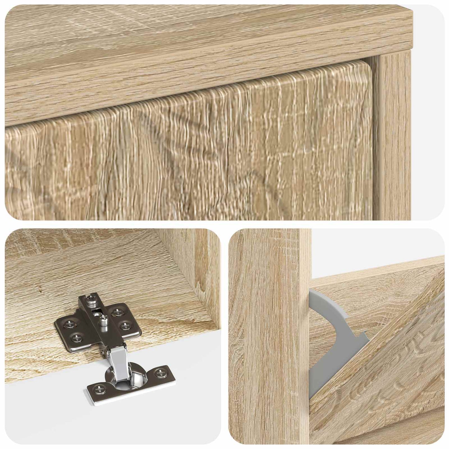 Schuhschrank DELFT 78 x 24 x 103 cm Holzwerkstoff Sonoma-Eiche