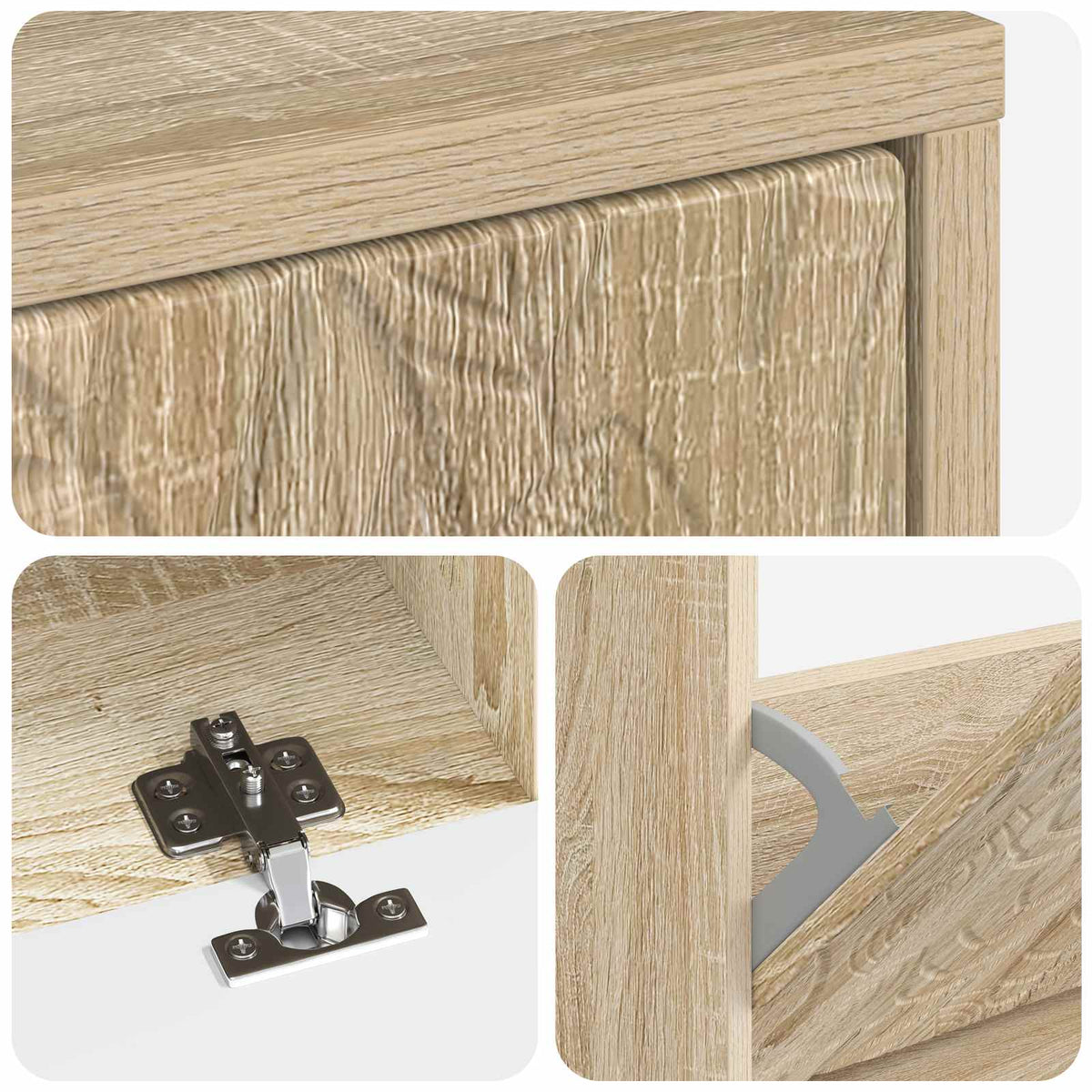 Schuhschrank DELFT 78 x 24 x 103 cm Holzwerkstoff Sonoma-Eiche
