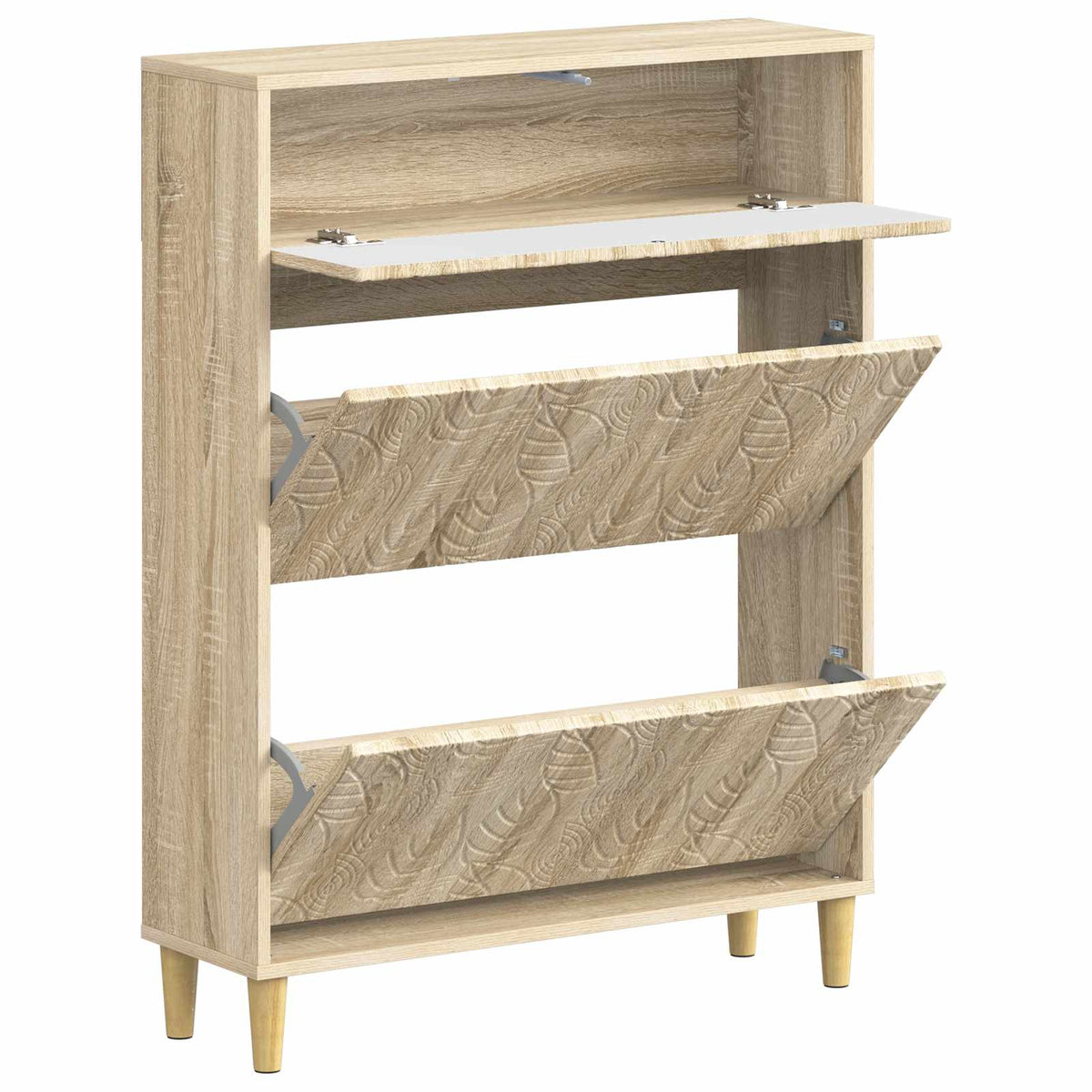 Schuhschrank DELFT 78 x 24 x 103 cm Holzwerkstoff Sonoma-Eiche
