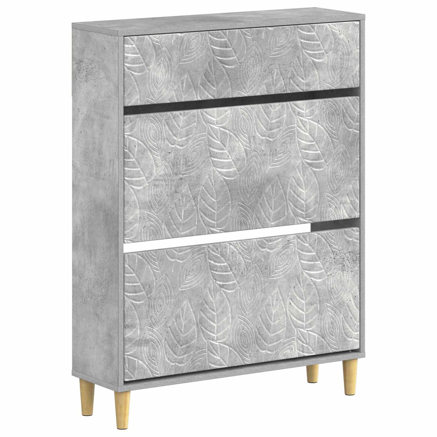 Schuhschrank DELFT 78 x 24 x 103 cm Holzwerkstoff Betongrau