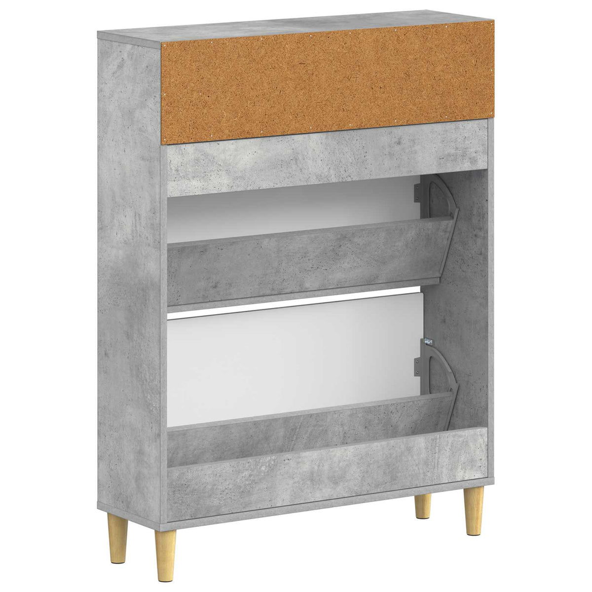 Schuhschrank DELFT 78 x 24 x 103 cm Holzwerkstoff Betongrau