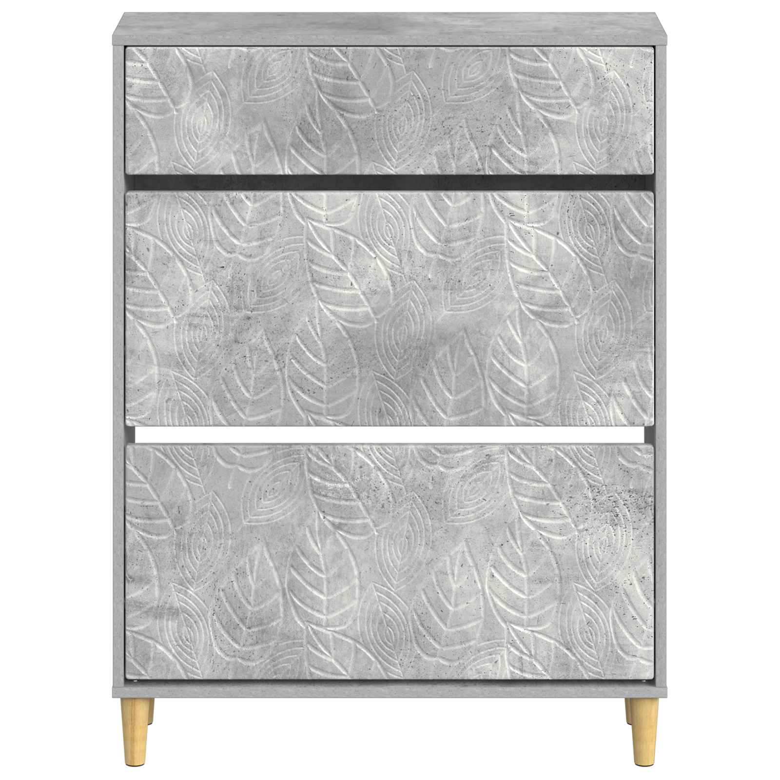 Schuhschrank DELFT 78 x 24 x 103 cm Holzwerkstoff Betongrau